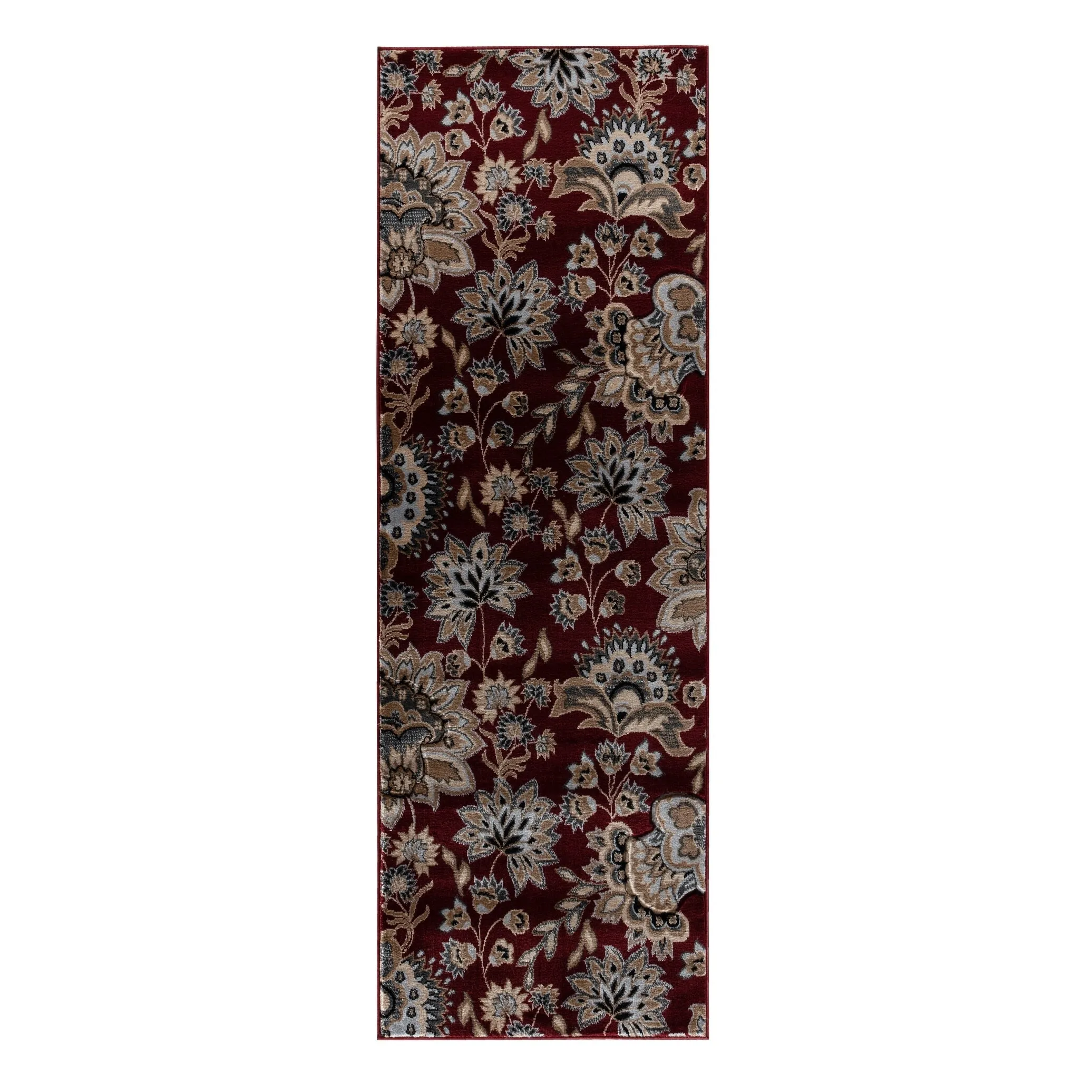 Glamour Collection Floral Area Rug