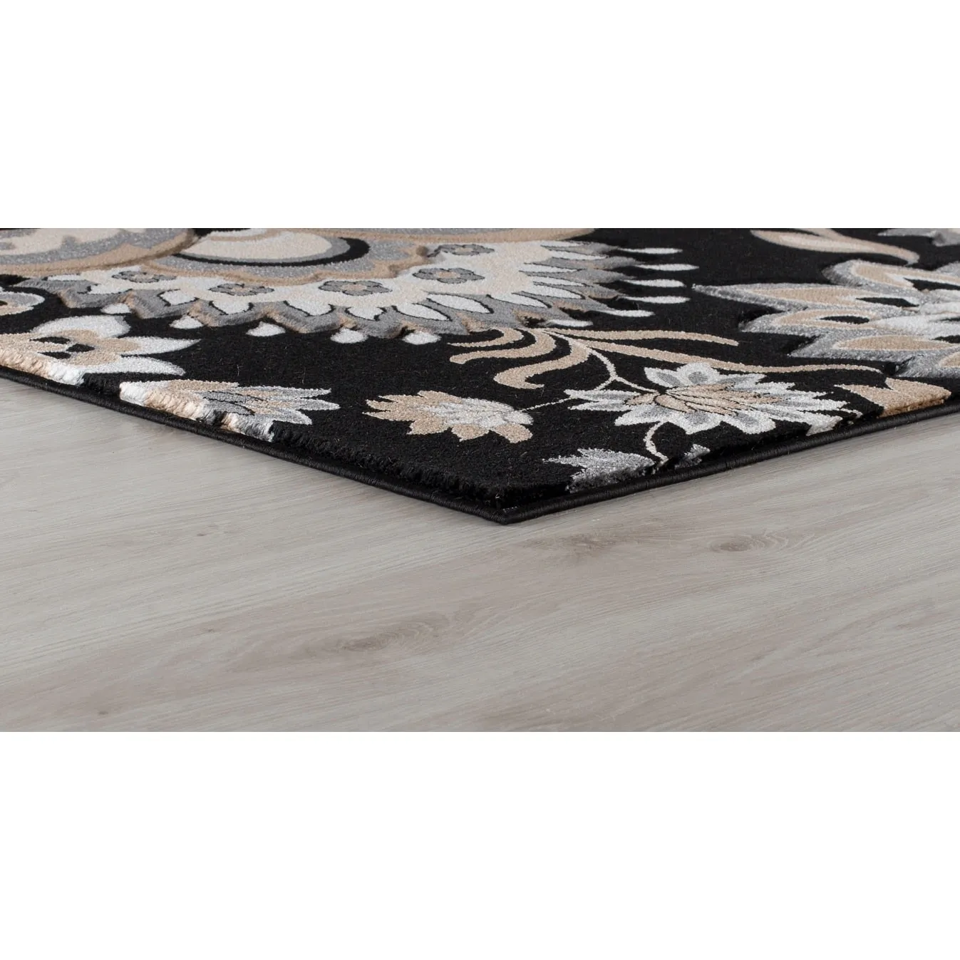 Glamour Collection Floral Area Rug