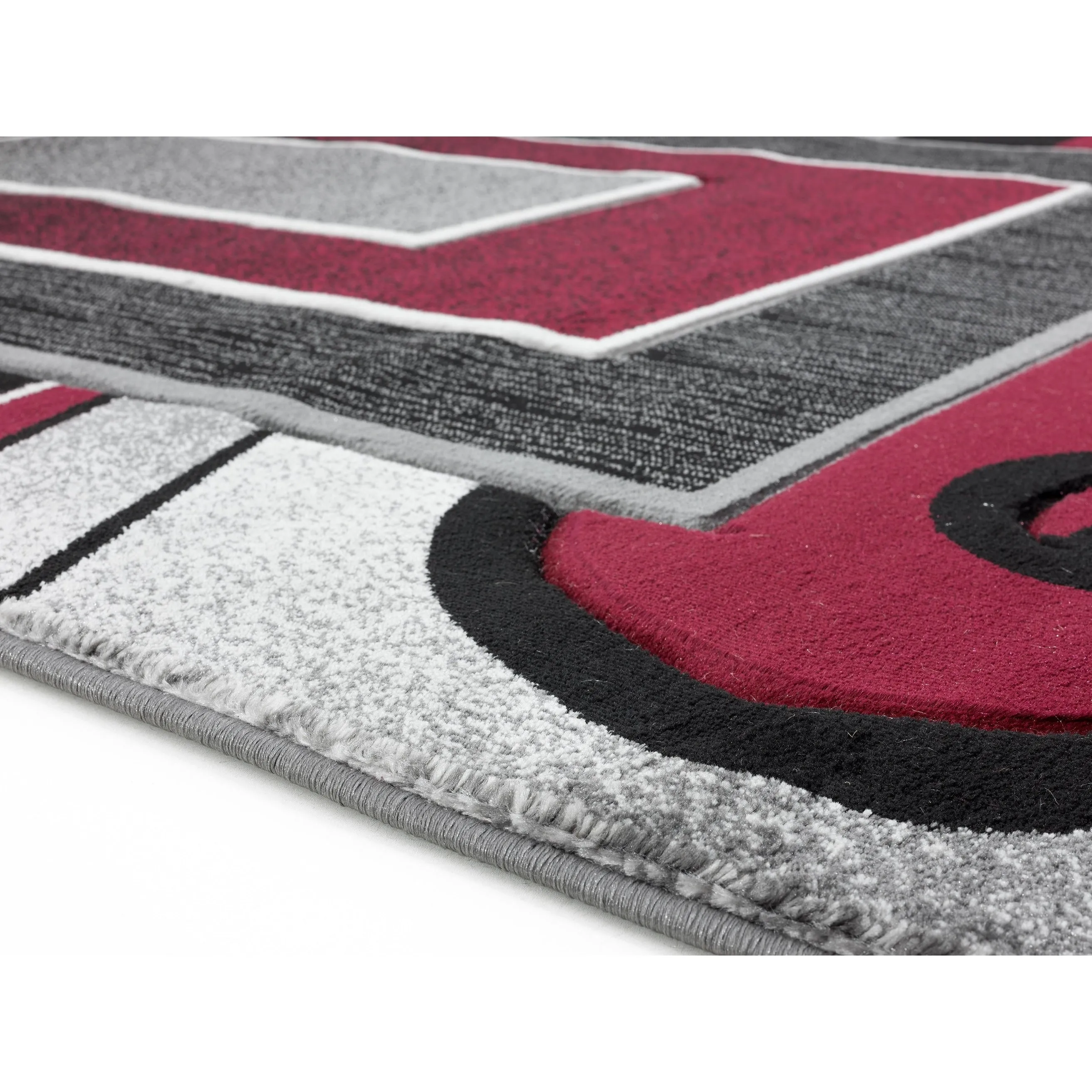 Glamour Collection Floral Polypropylene Area Rug