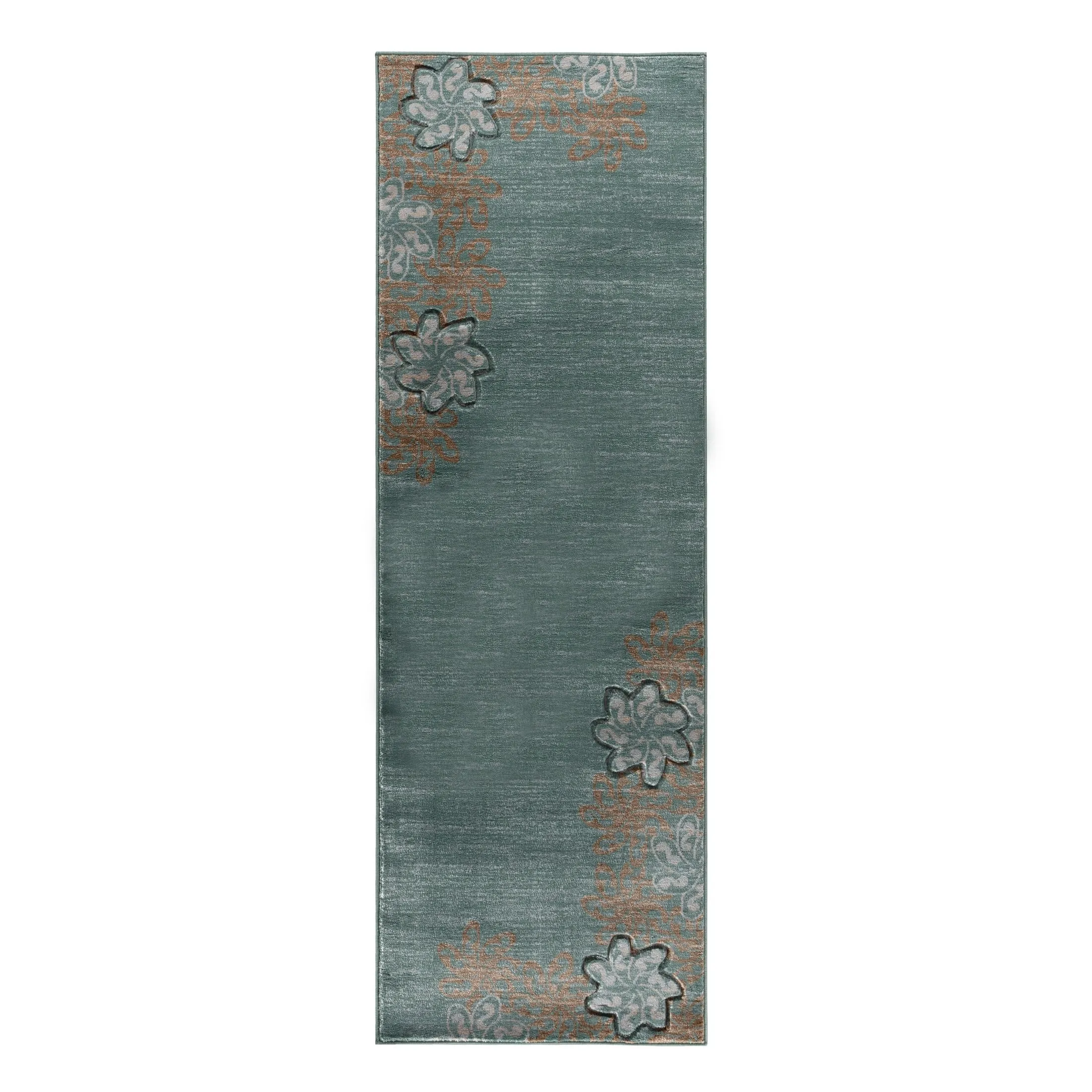 Glamour Collection Floral Polypropylene Area Rug
