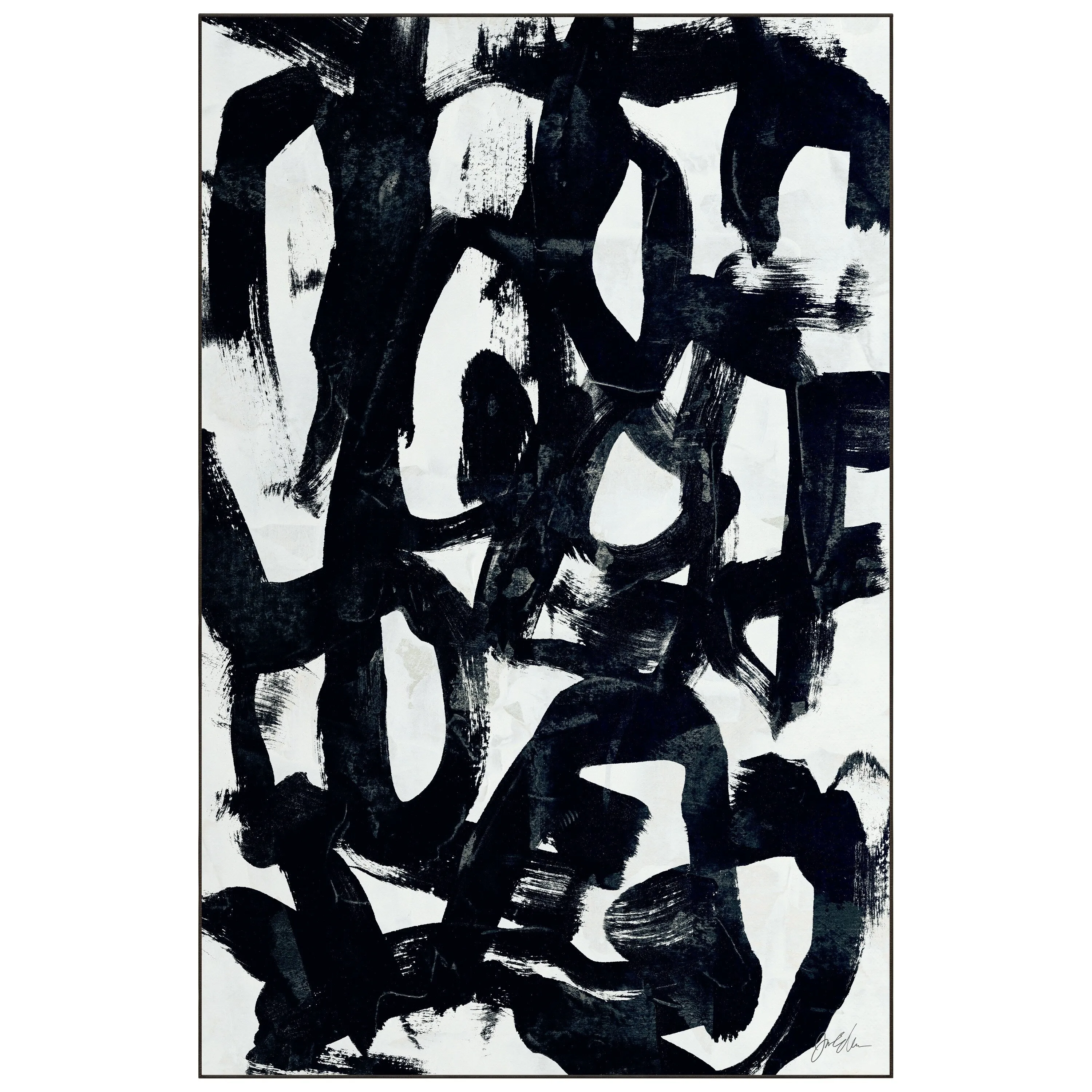 Graffiti Tangle I Abstract Washable Art Area Rug size 5'x8'. Power-loomed. Non Slip Rug. Soft Rug for Living Room.Bedroom.Office
