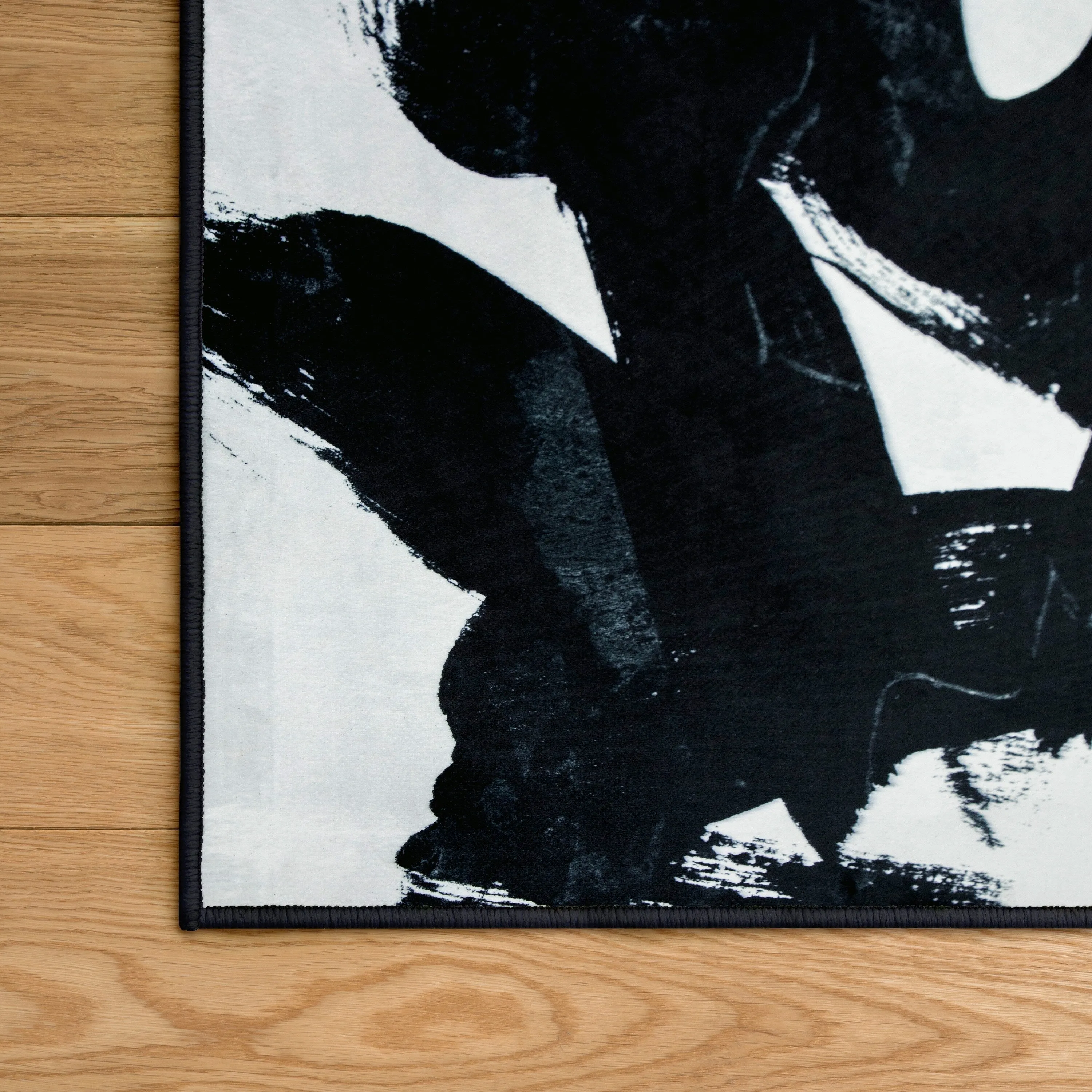 Graffiti Tangle I Abstract Washable Art Area Rug size 5'x8'. Power-loomed. Non Slip Rug. Soft Rug for Living Room.Bedroom.Office