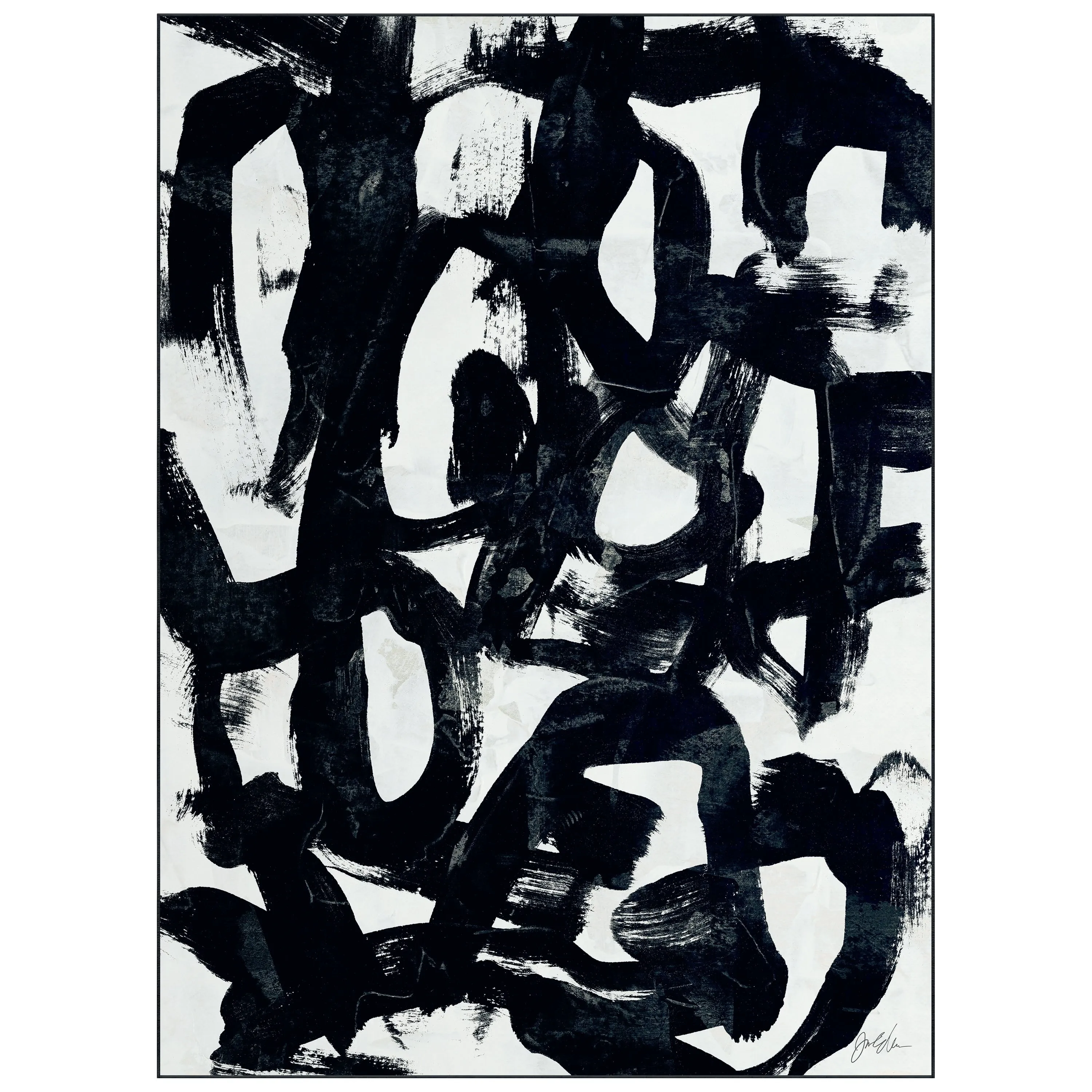 Graffiti Tangle I Abstract Washable Art Area Rug size 5'x8'. Power-loomed. Non Slip Rug. Soft Rug for Living Room.Bedroom.Office