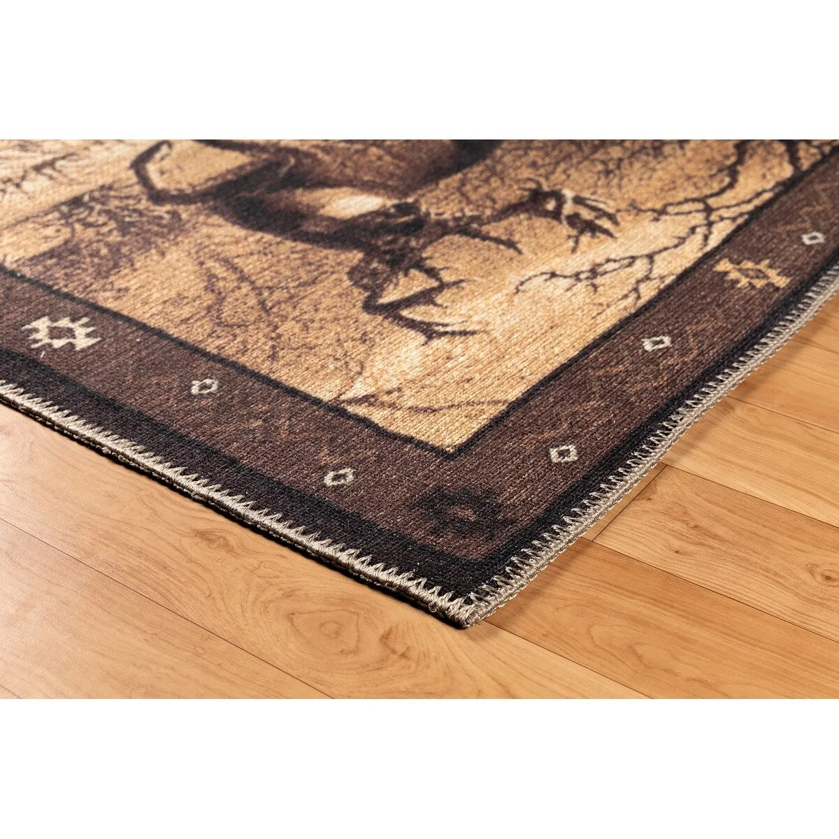 Great American Distributors - Machine Washable - Deer Animal Print Forest Theme Area Rug - 2'2x5'3 Runner