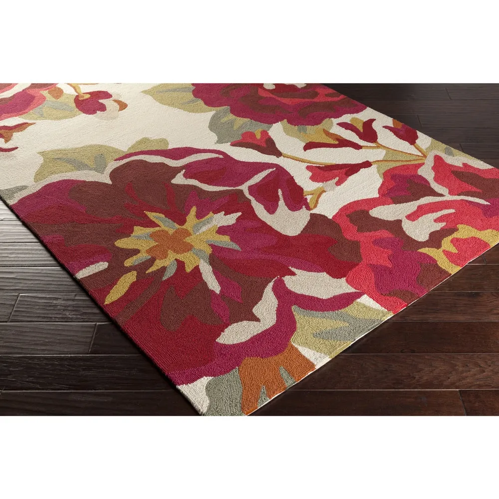 Hand-Hooked Deon Floral Area Rug