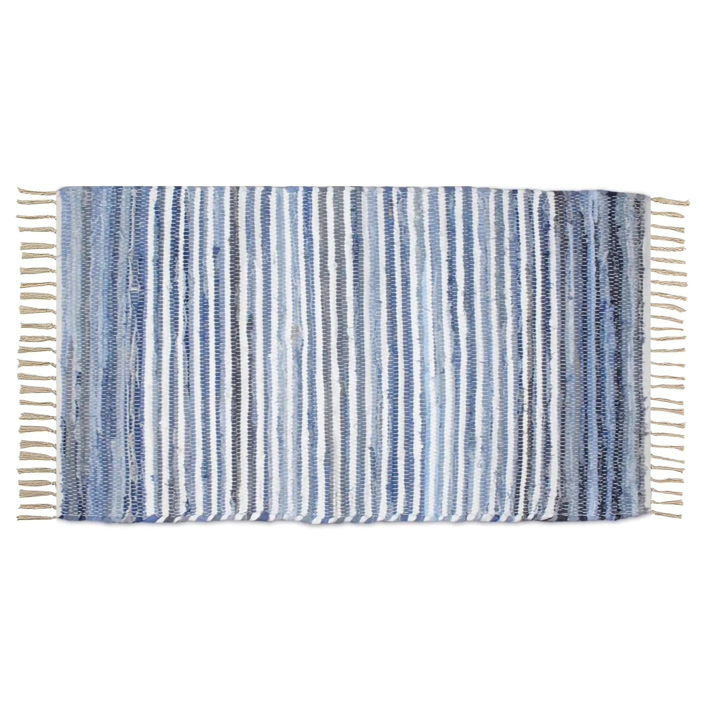 Hand-Knotted Colorful Cotton Indoor Outdoor Area Rug 3'X5' | 36''x60'' Washable Reversible with Tassels