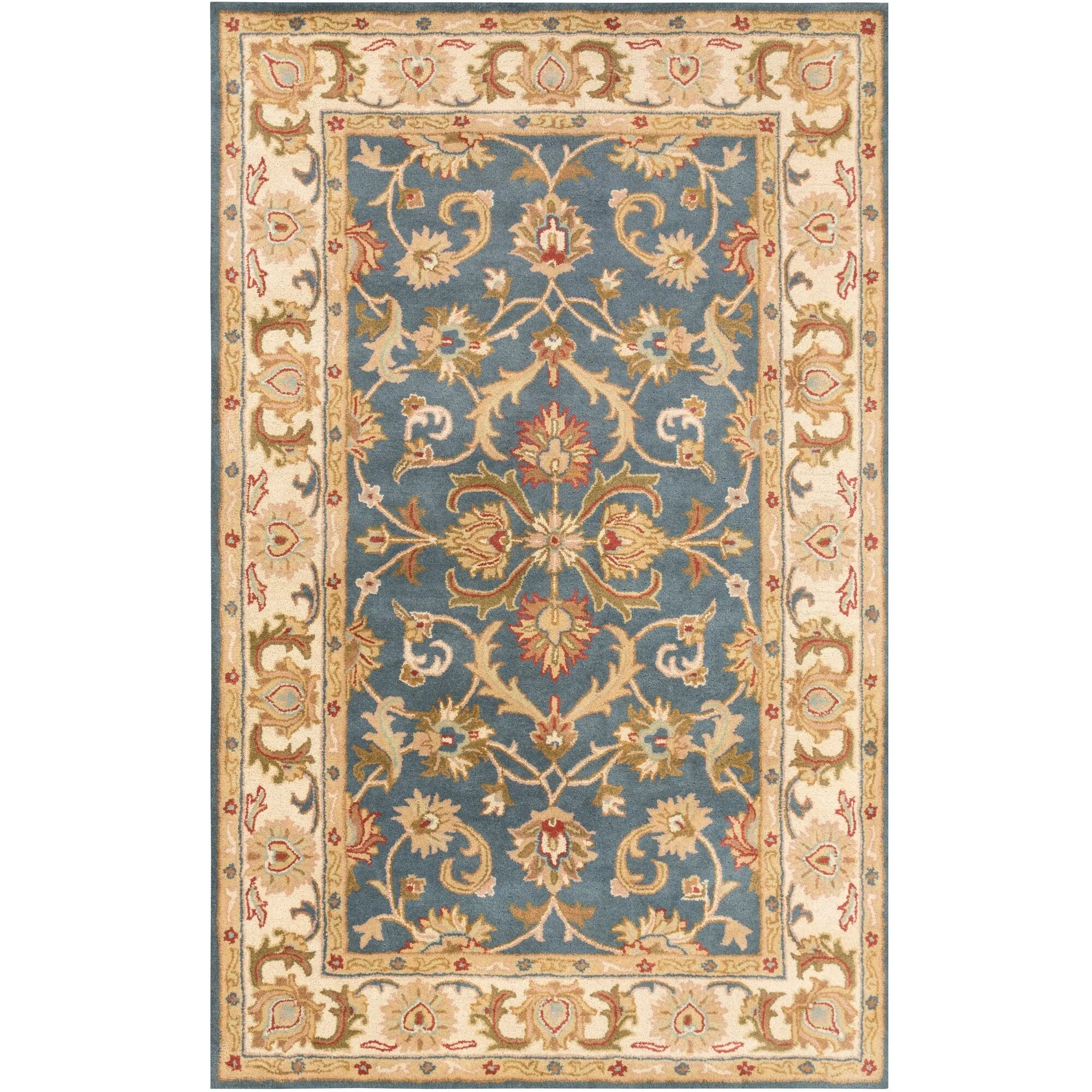 Hand-Tufted Cade Traditonal Bordered Wool Rug