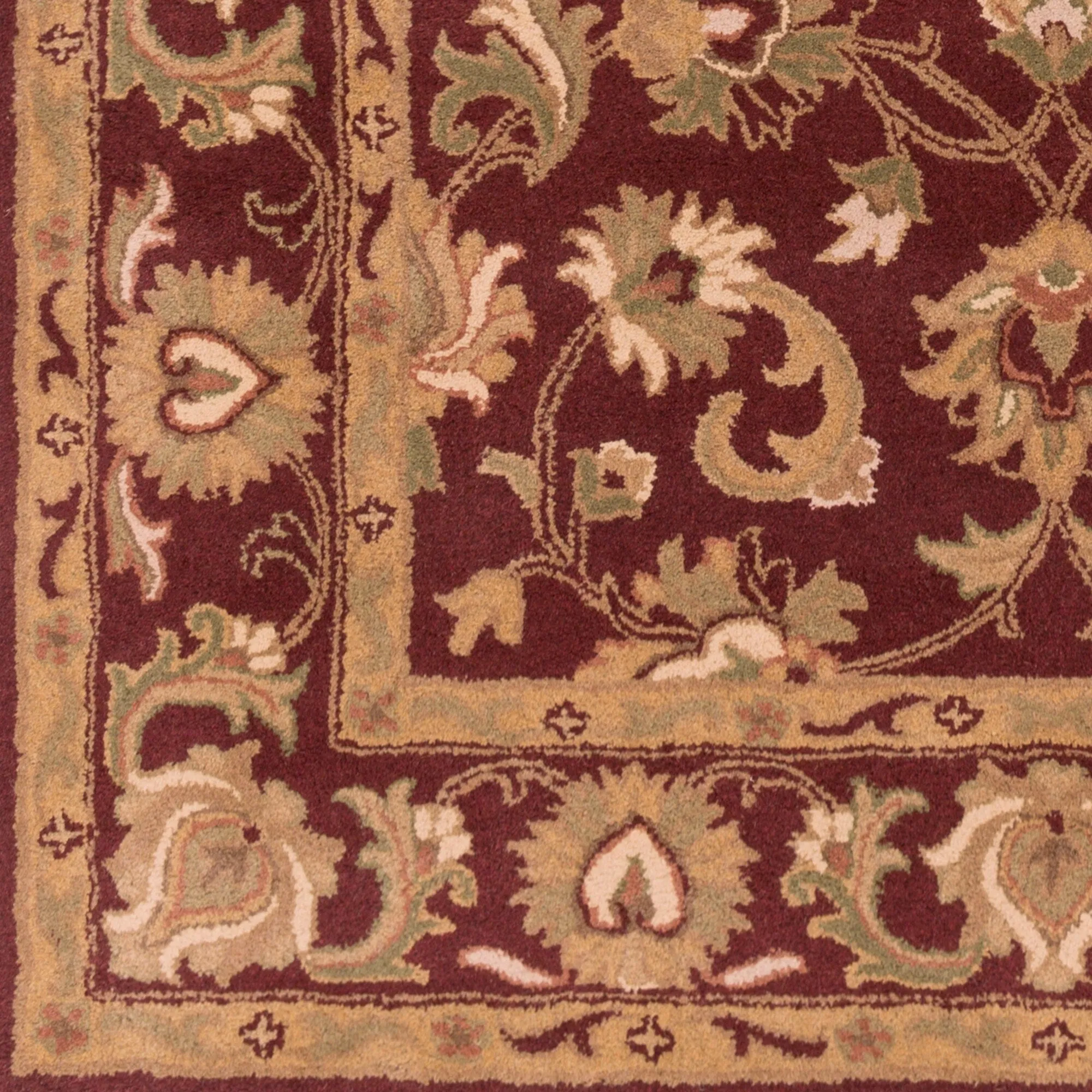 Hand-Tufted Cade Traditonal Bordered Wool Rug