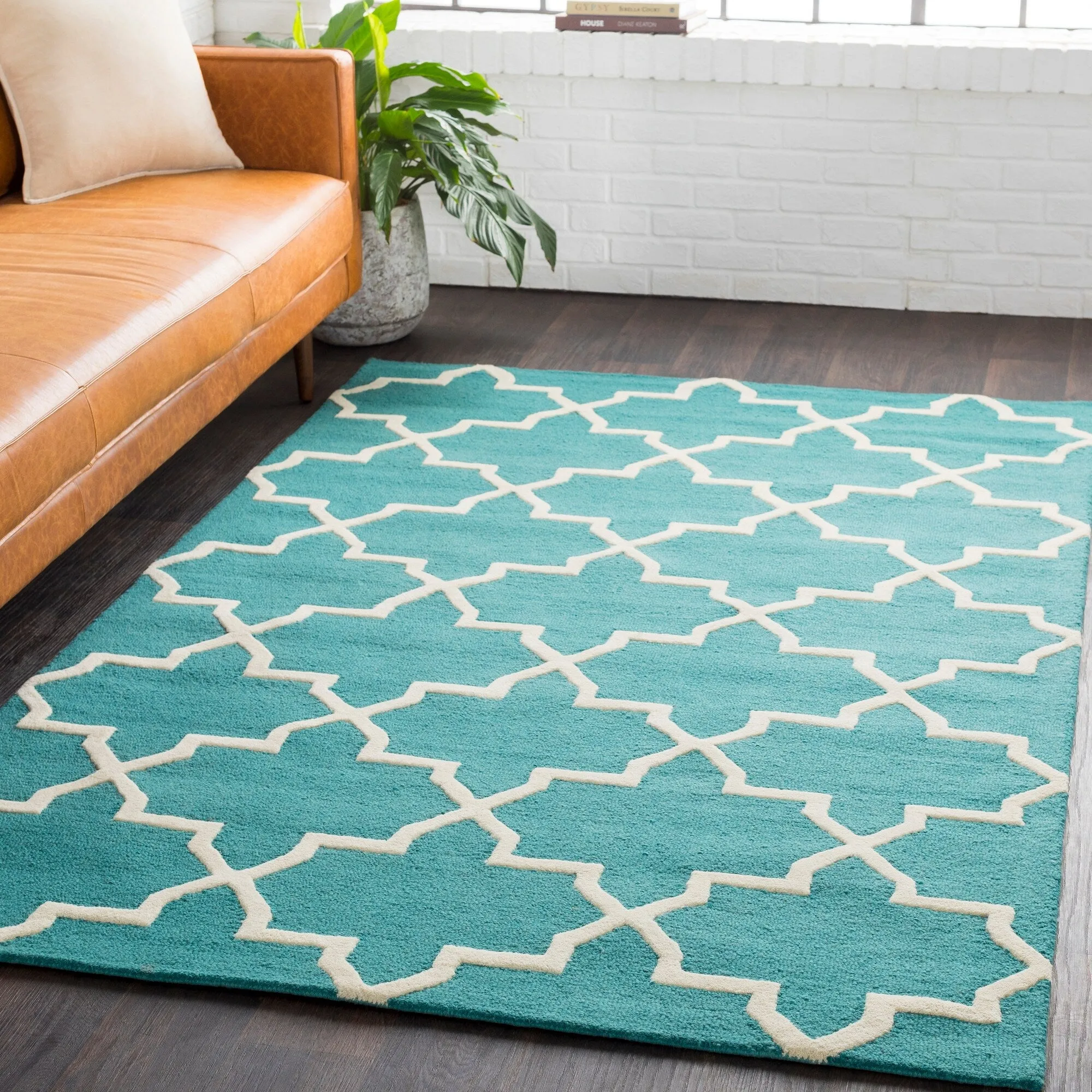 Hand-Tufted Cindy Moroccan Tiled Wool Rug