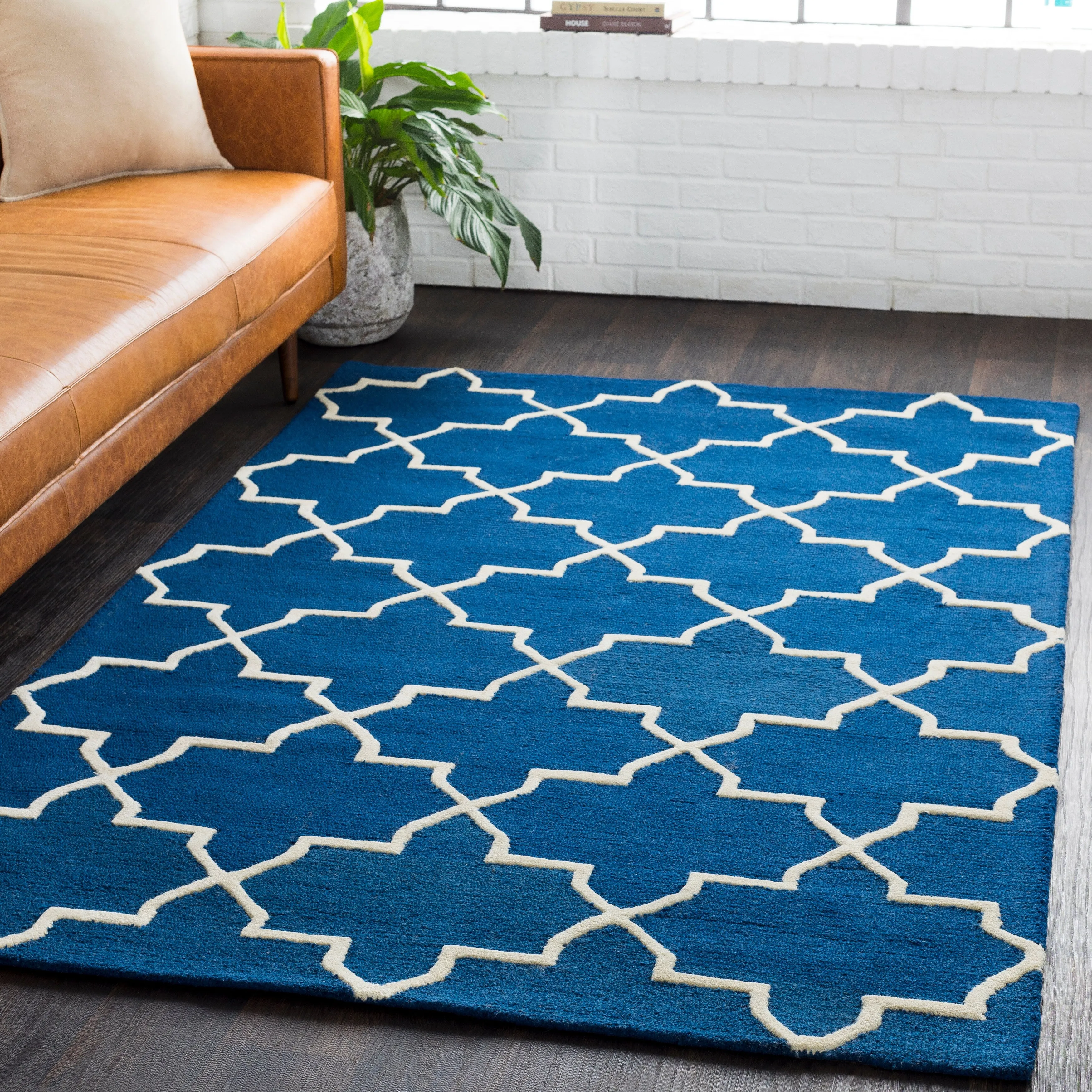 Hand-Tufted Cindy Moroccan Tiled Wool Rug