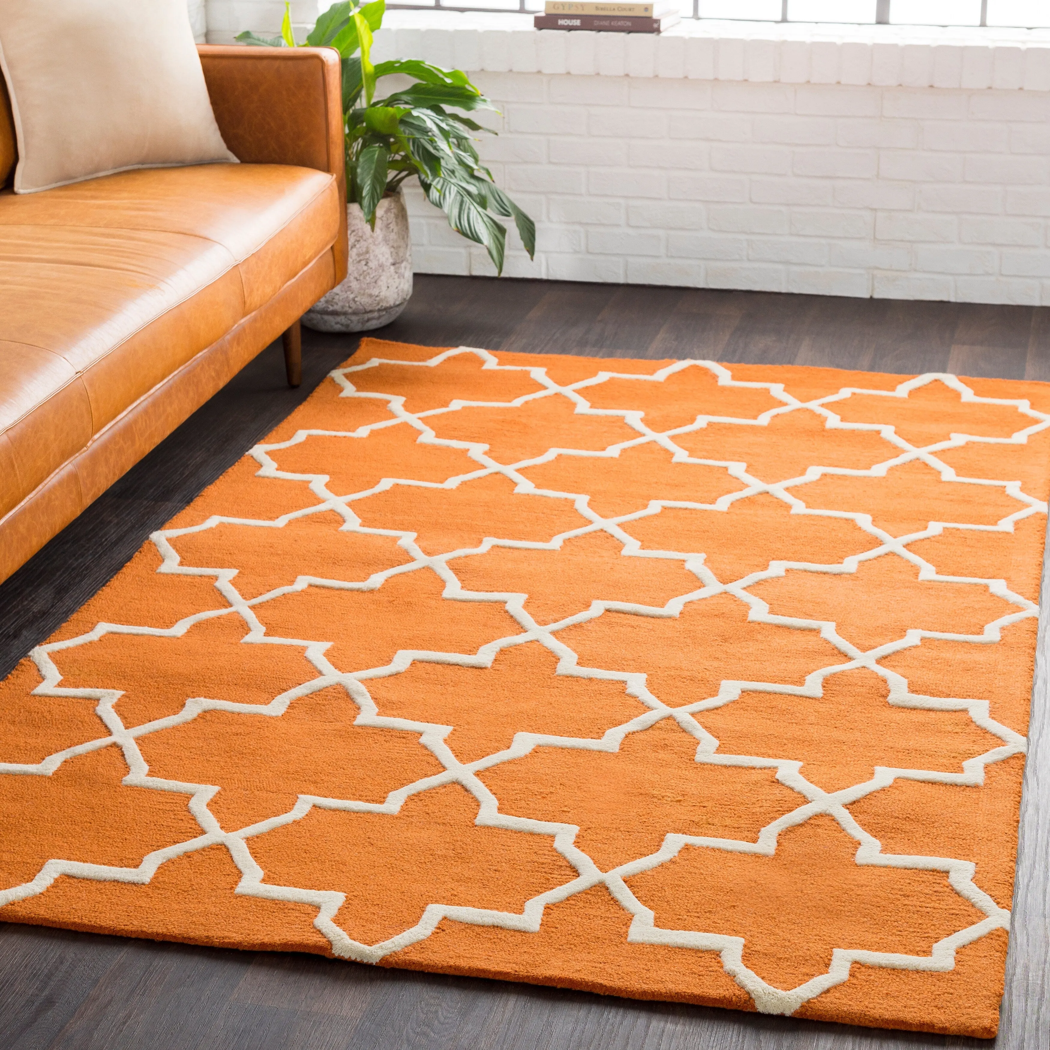 Hand-Tufted Cindy Moroccan Tiled Wool Rug