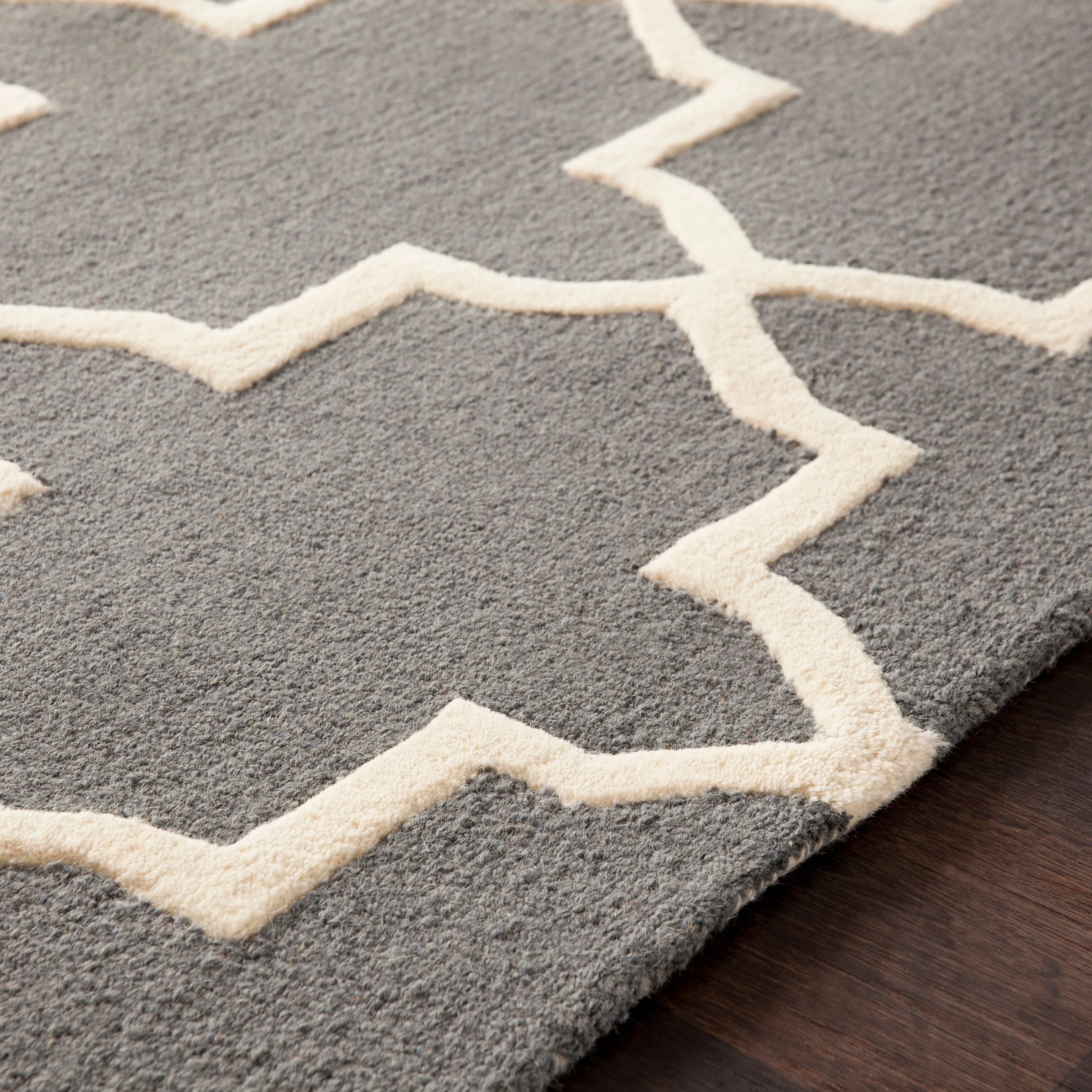 Hand-Tufted Cindy Moroccan Tiled Wool Rug