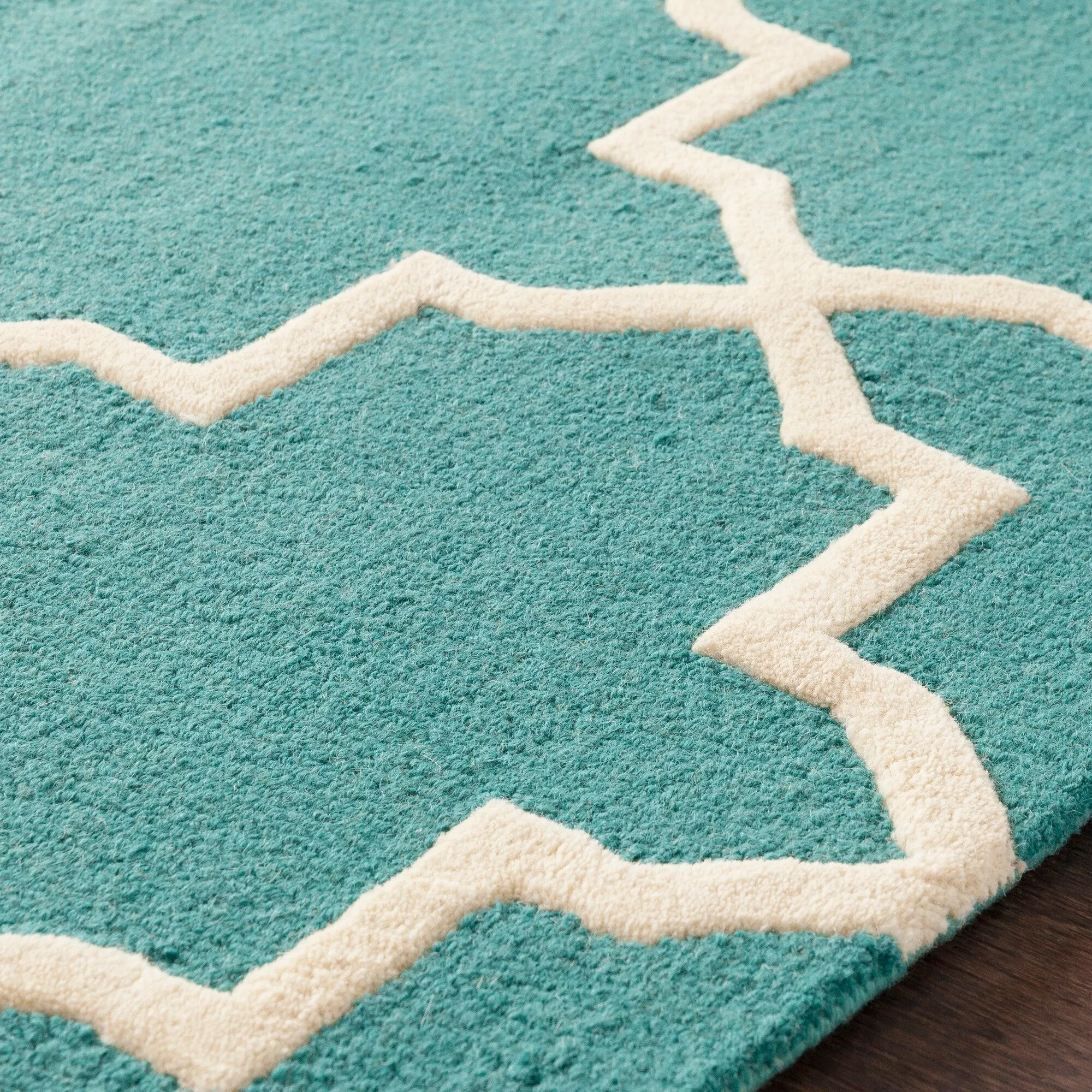 Hand-Tufted Cindy Moroccan Tiled Wool Rug
