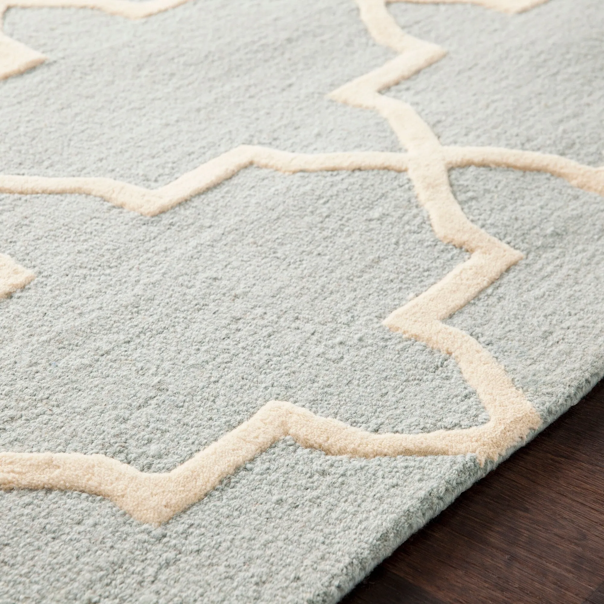 Hand-Tufted Cindy Moroccan Tiled Wool Rug
