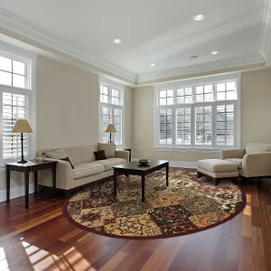 Hand-Tufted Thelma Traditional Border Rug - 6' Round