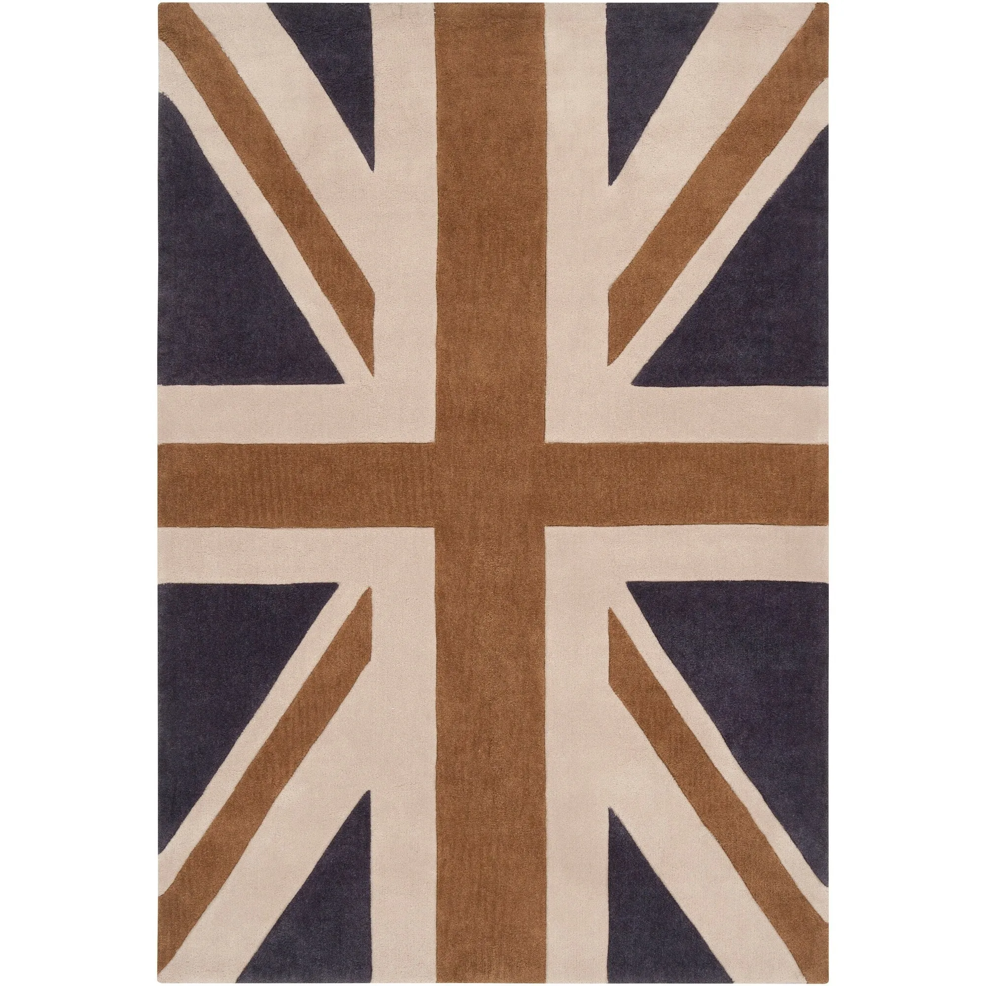 Hand-tufted Union Jack Novelty Contemporary Accent Area Rug
