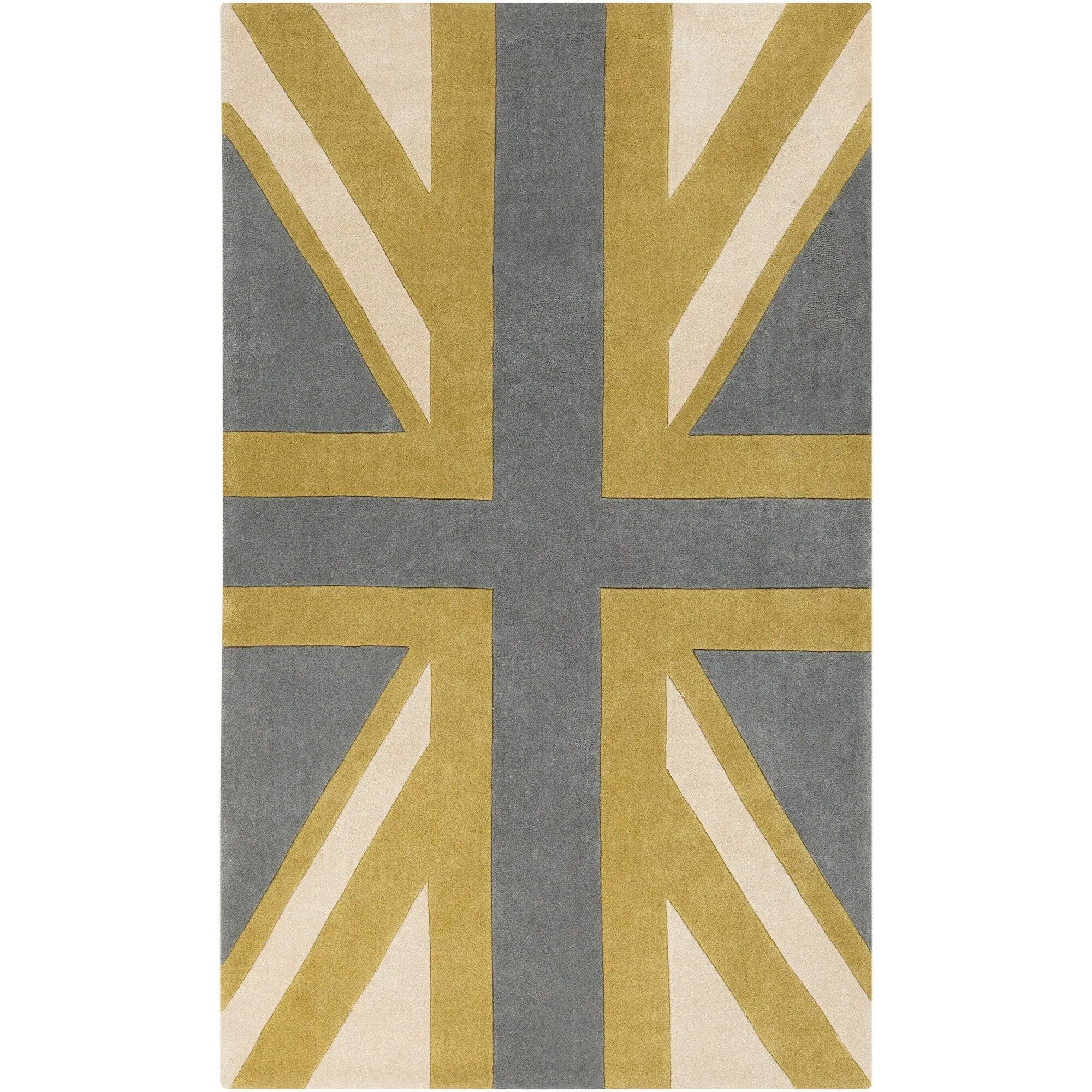 Hand-tufted Union Jack Novelty Contemporary Accent Area Rug