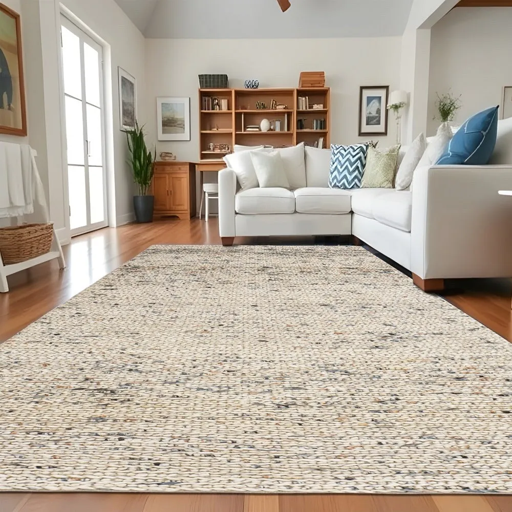Handmade Brown/Grey Zohra Natural Flatwoven Bohemian Jute Area Rug