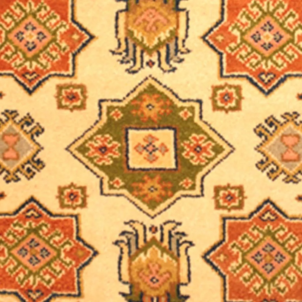 Handmade Kazak Wool Rug (India) - 4' x 6'