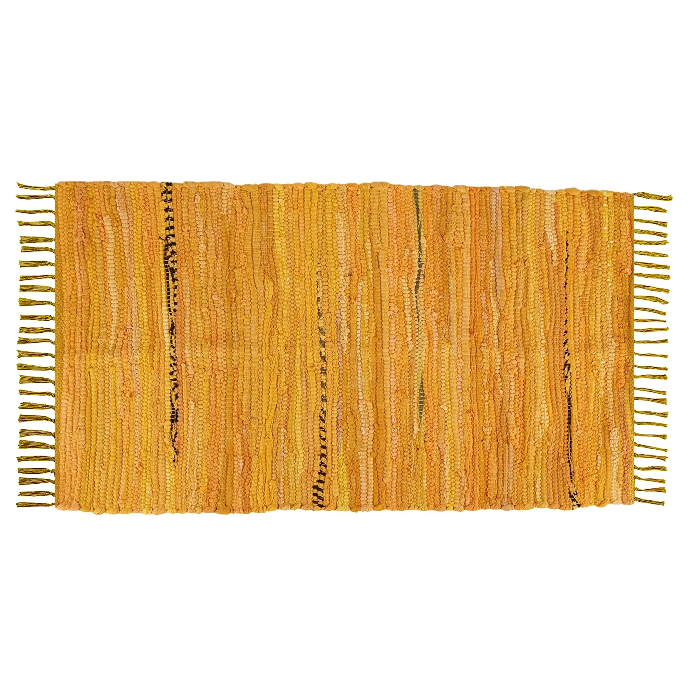 Handmade Rag Rug Mat. 3'x5'. Cotton. Chindi Dhurrie. Traditional Indian. Multicolor. Washable . Gifts. Bohemian 36''x60''