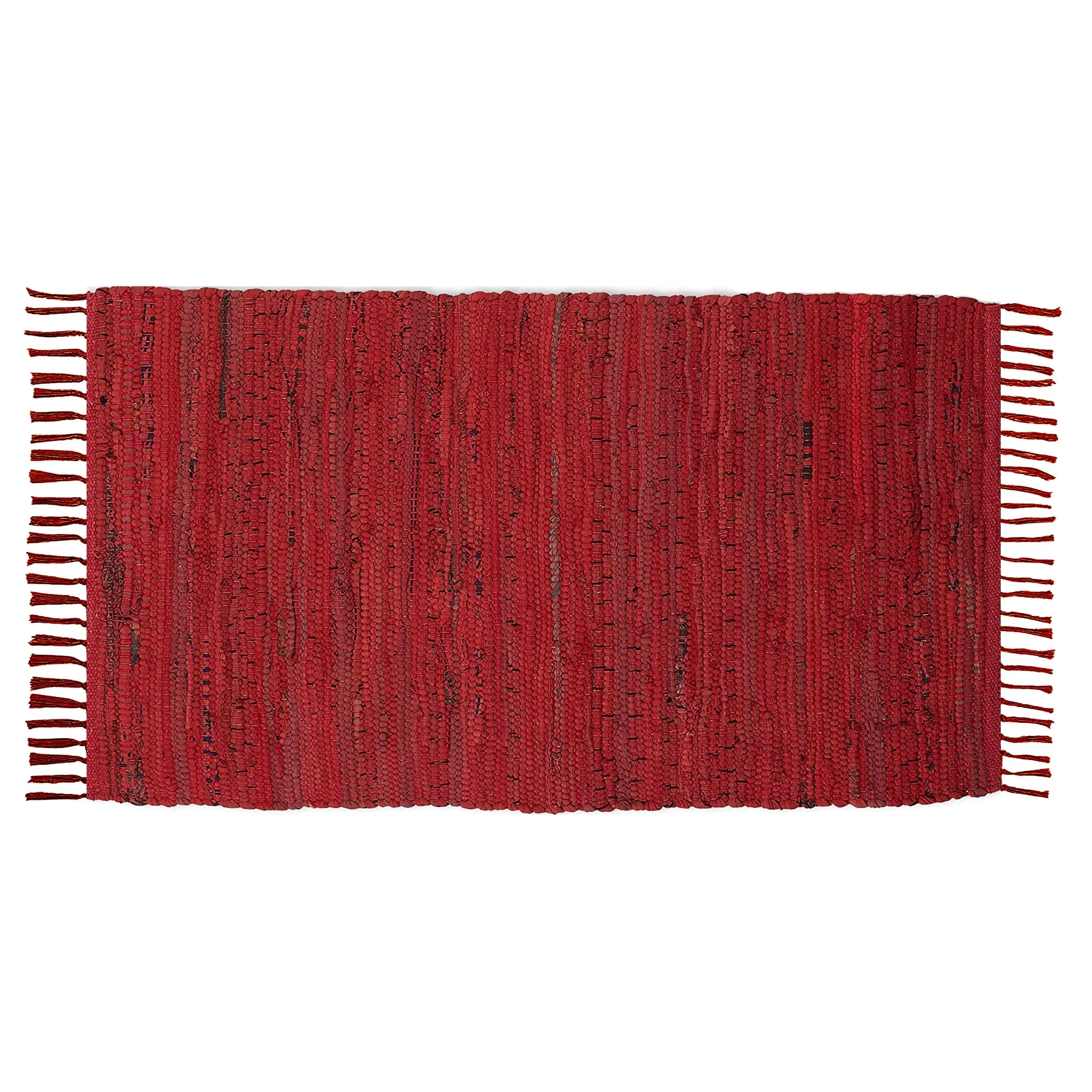 Handmade Rag Rug Mat. 3'x5'. Cotton. Chindi Dhurrie. Traditional Indian. Multicolor. Washable . Gifts. Bohemian 36''x60''