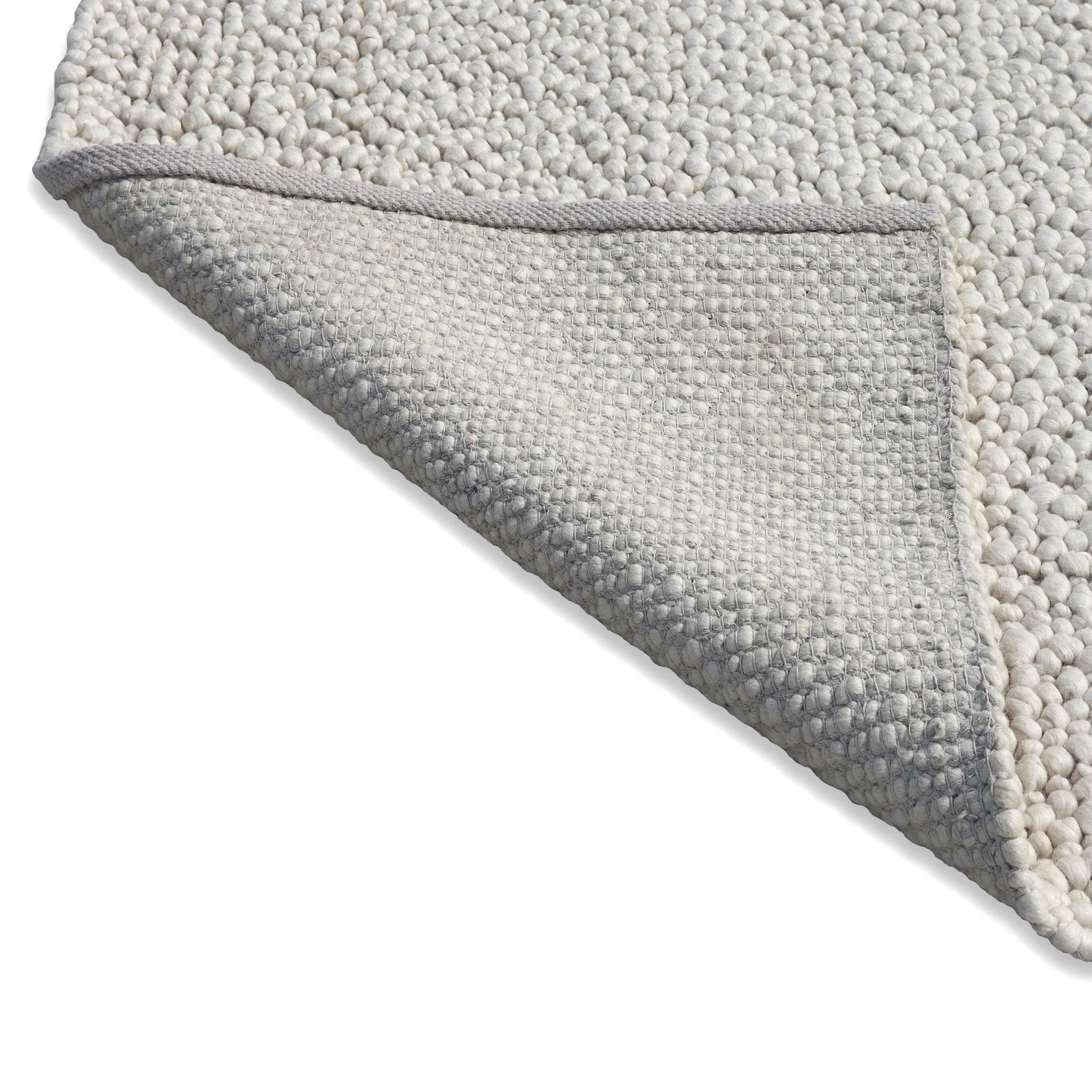 Handmade Wool Rug Pitloom Ivory Contemporary For Living Room & Bedroom