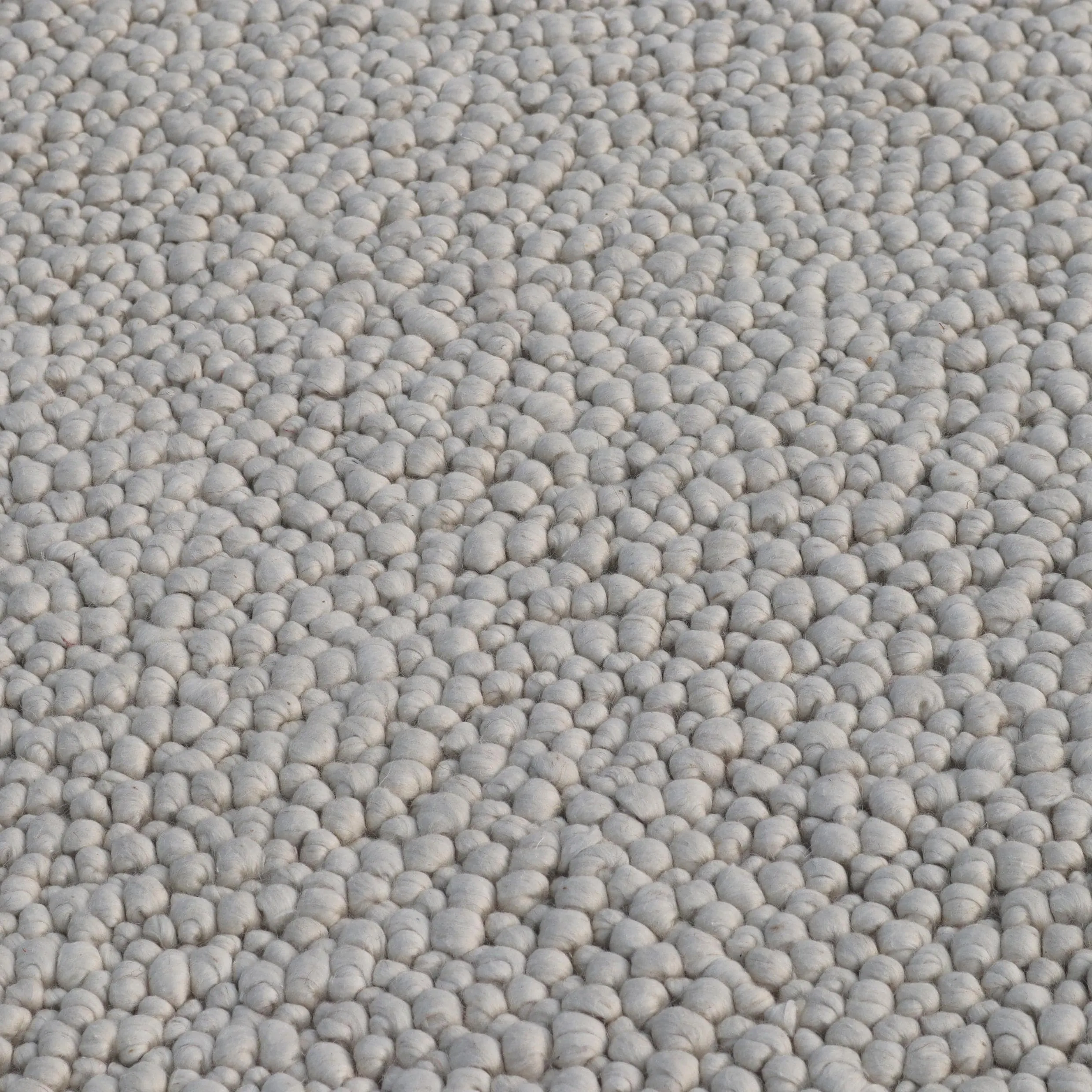 Handmade Wool Rug Pitloom Ivory Contemporary For Living Room & Bedroom