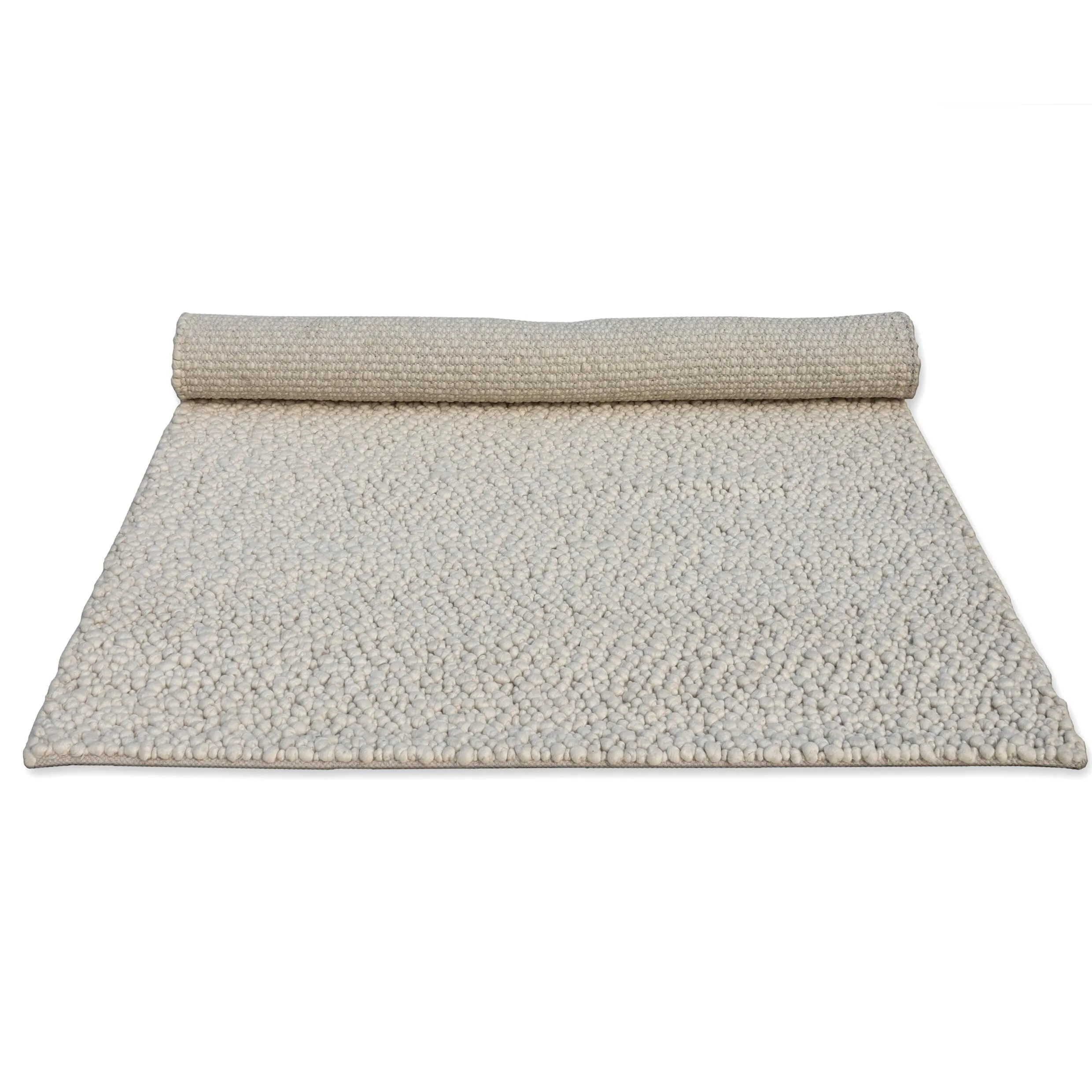 Handmade Wool Rug Pitloom Ivory Contemporary For Living Room & Bedroom