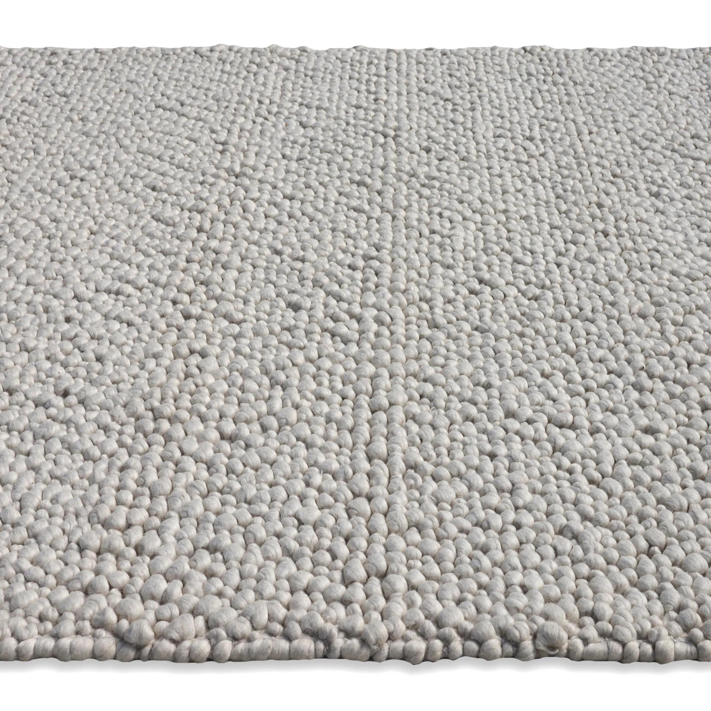 Handmade Wool Rug Pitloom Ivory Contemporary For Living Room & Bedroom