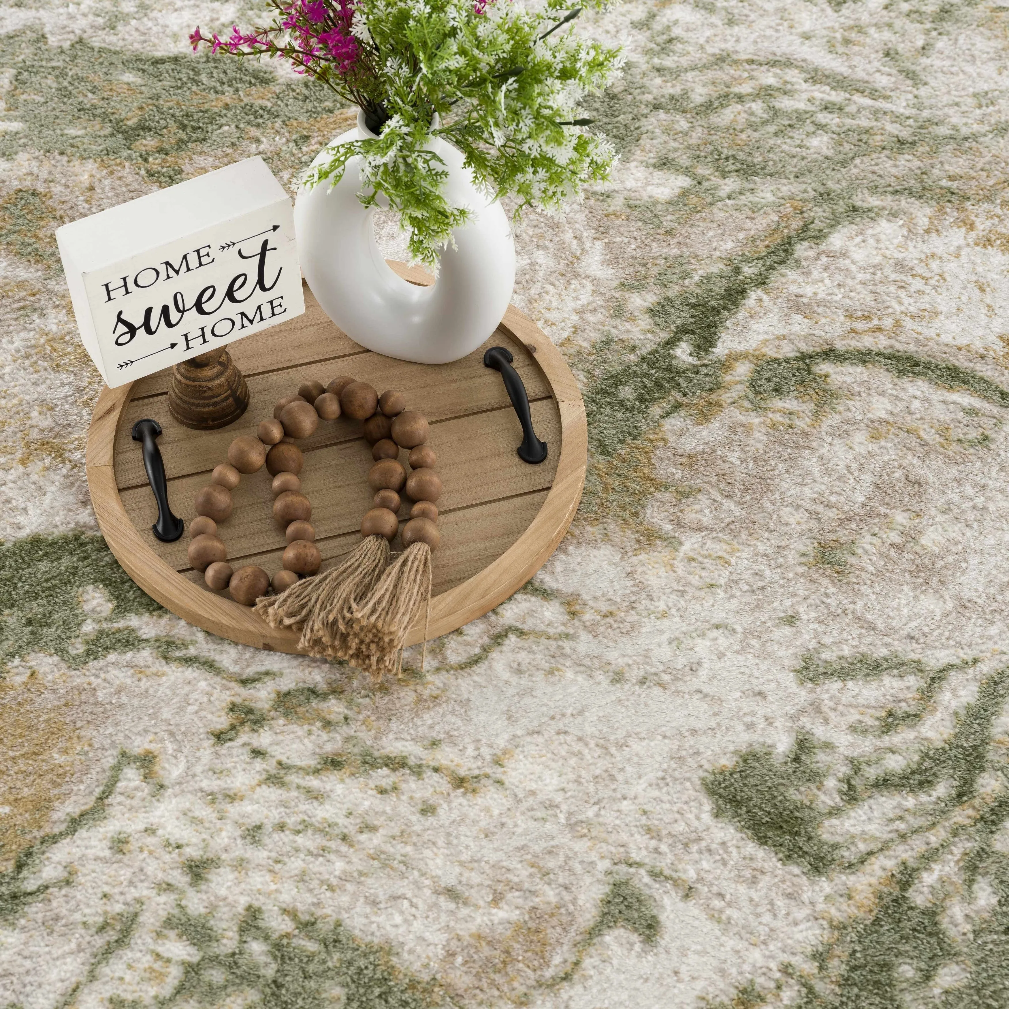 Hauteloom Liverpool Living Room. Bedroom Area Rug - Contemporary - Charcoal.Light Blue.Light Gray - 9'2 x 12'