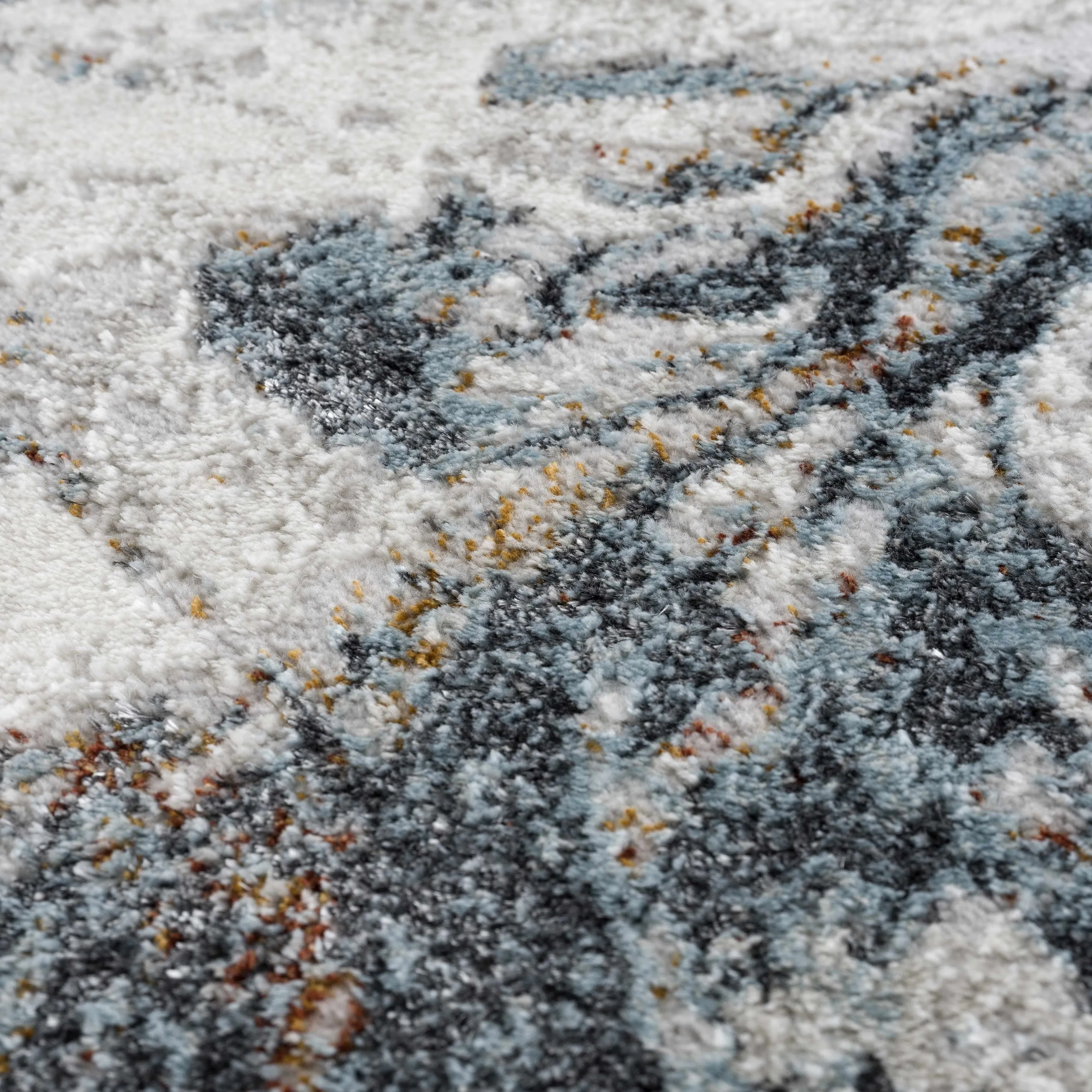 Hauteloom Liverpool Living Room. Bedroom Area Rug - Contemporary - Charcoal.Light Blue.Light Gray - 9'2 x 12'