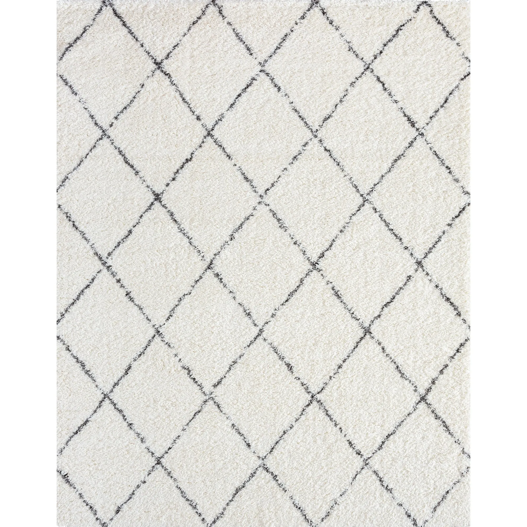 Heartfelt Shag Modern & Contemporary Diamond Indoor Area Rug