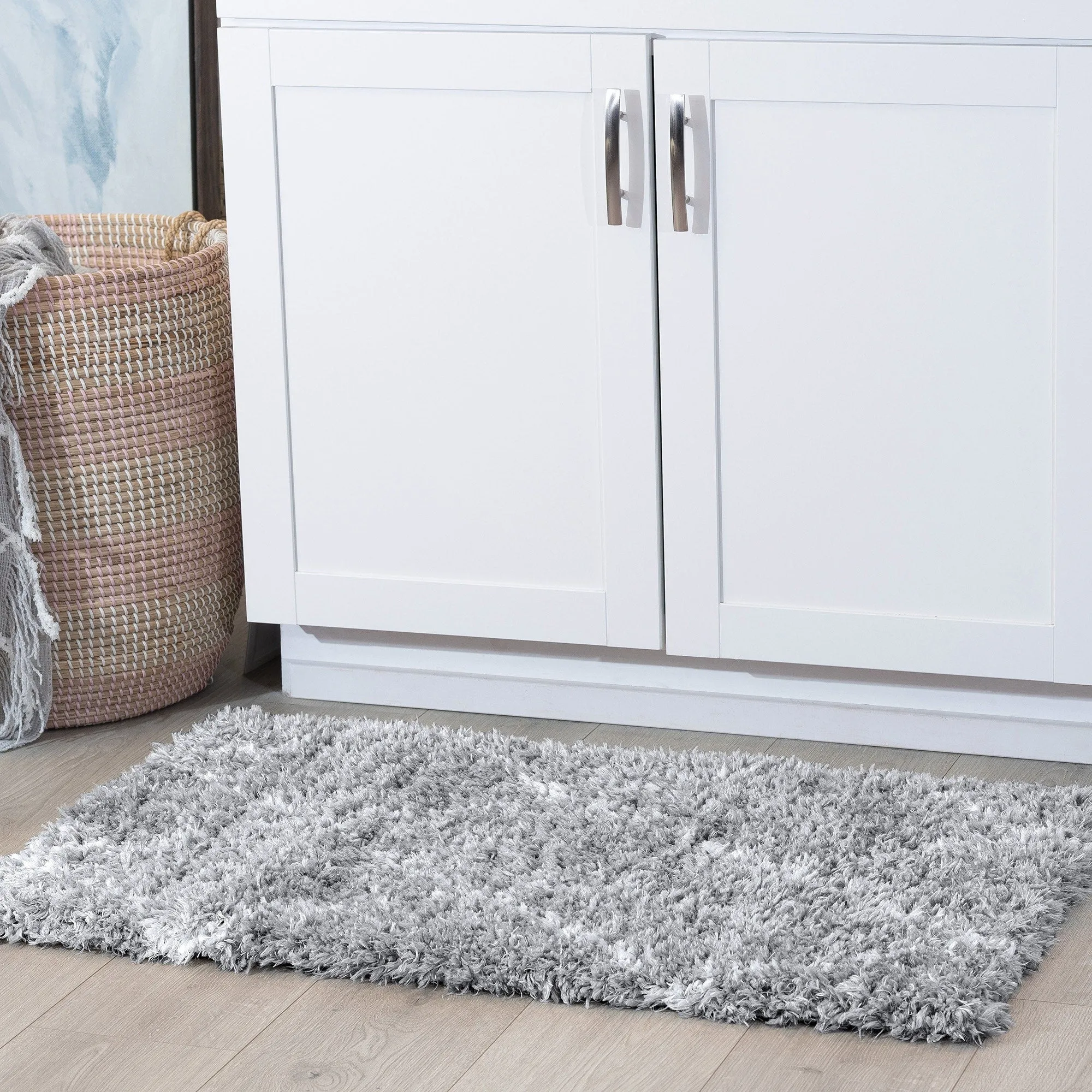 Heartfelt Shag Modern & Contemporary Diamond Indoor Area Rug