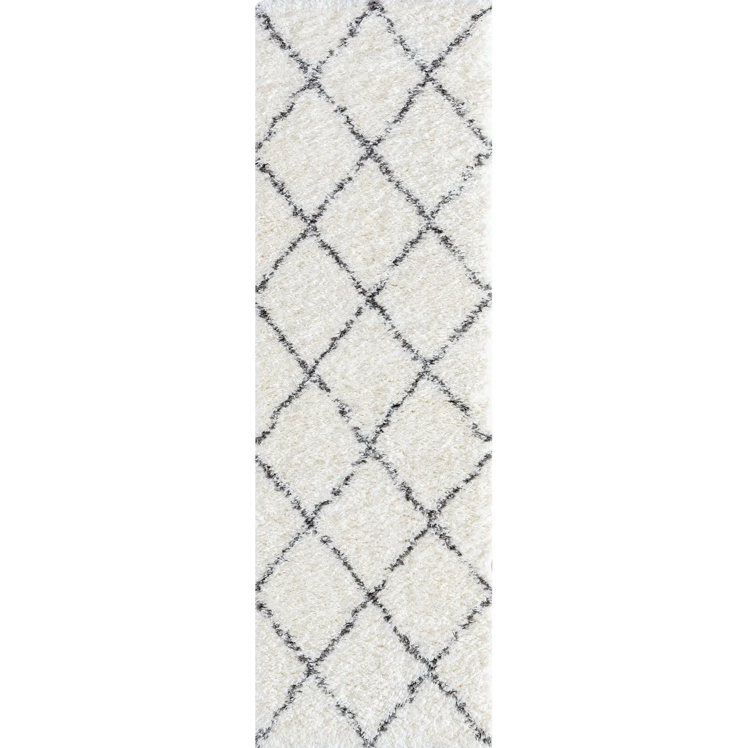 Heartfelt Shag Modern & Contemporary Diamond Indoor Area Rug