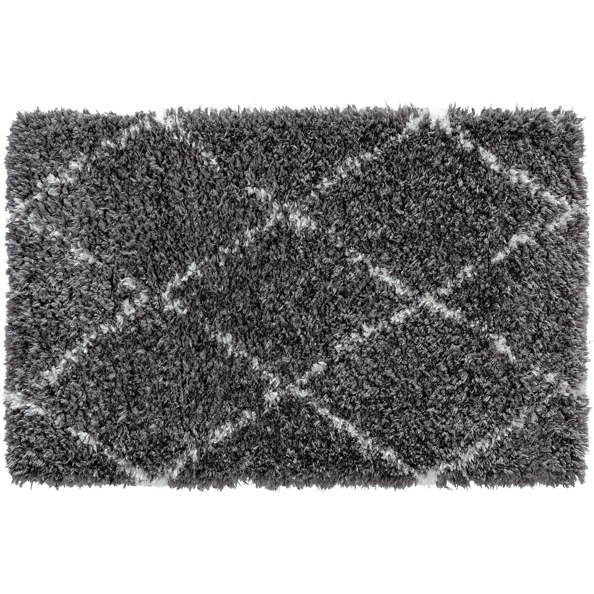 Heartfelt Shag Modern & Contemporary Diamond Indoor Area Rug