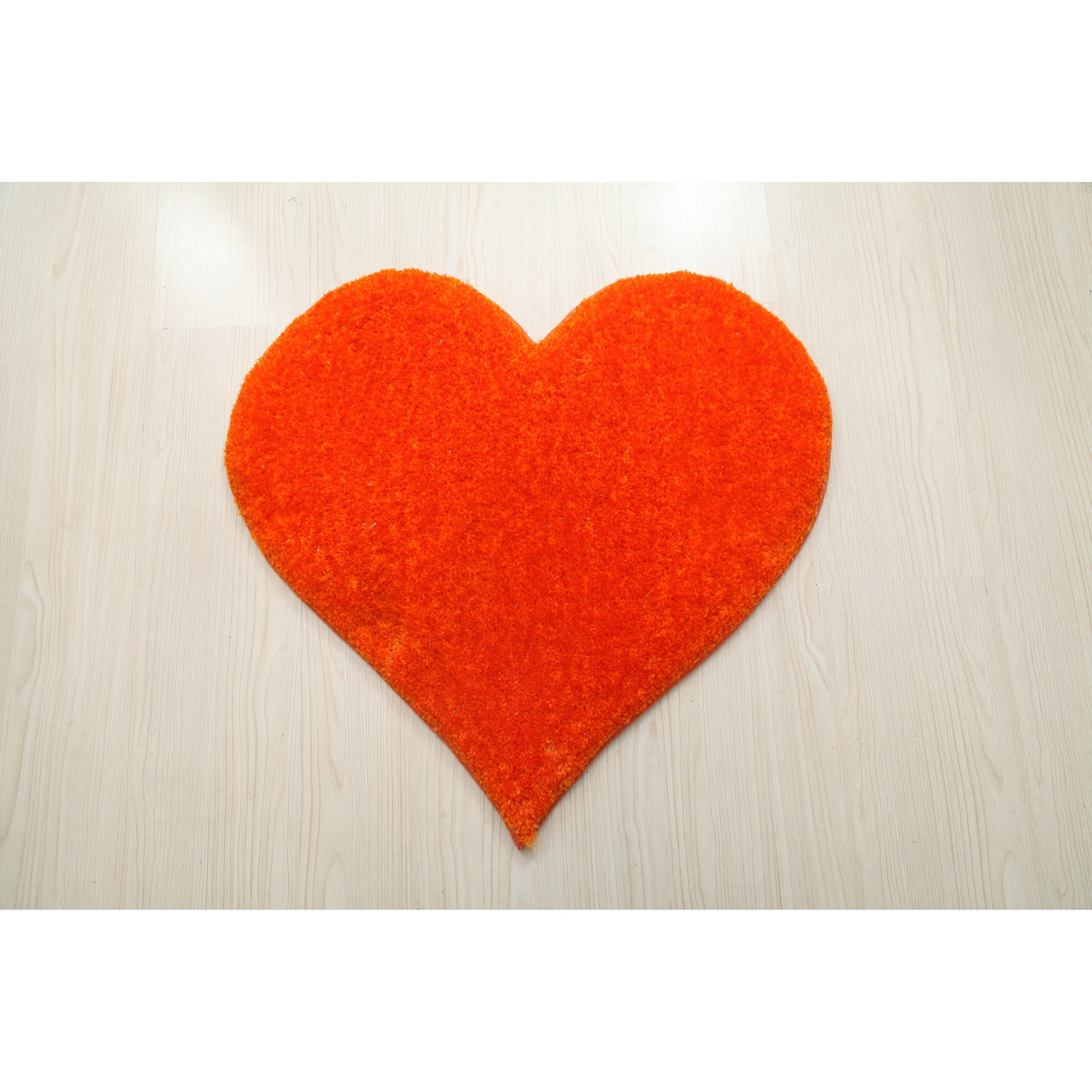 Hearts Collection Hand Woven Shag Area Rug - 24 x 24