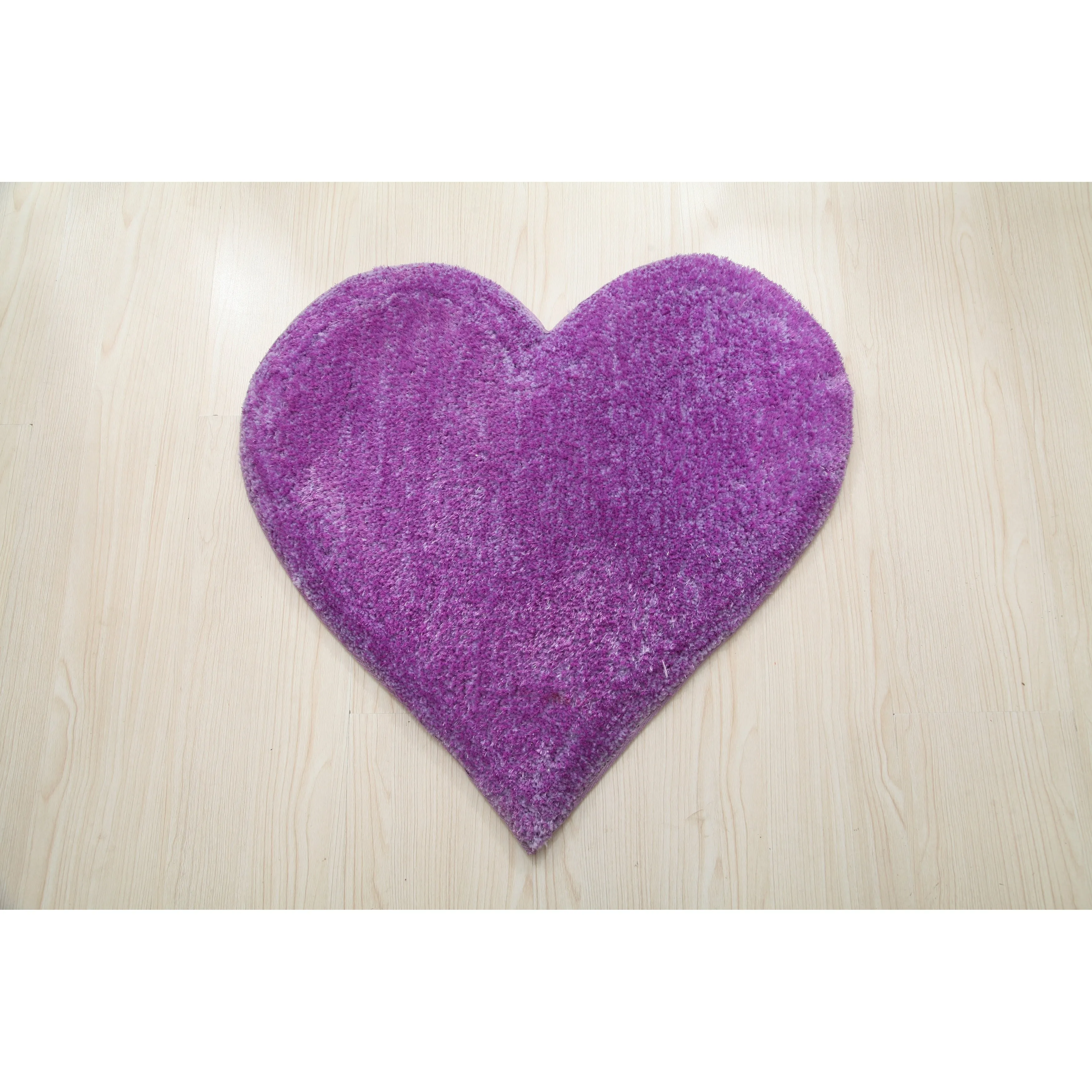 Hearts Collection Hand Woven Shag Area Rug - 24 x 24