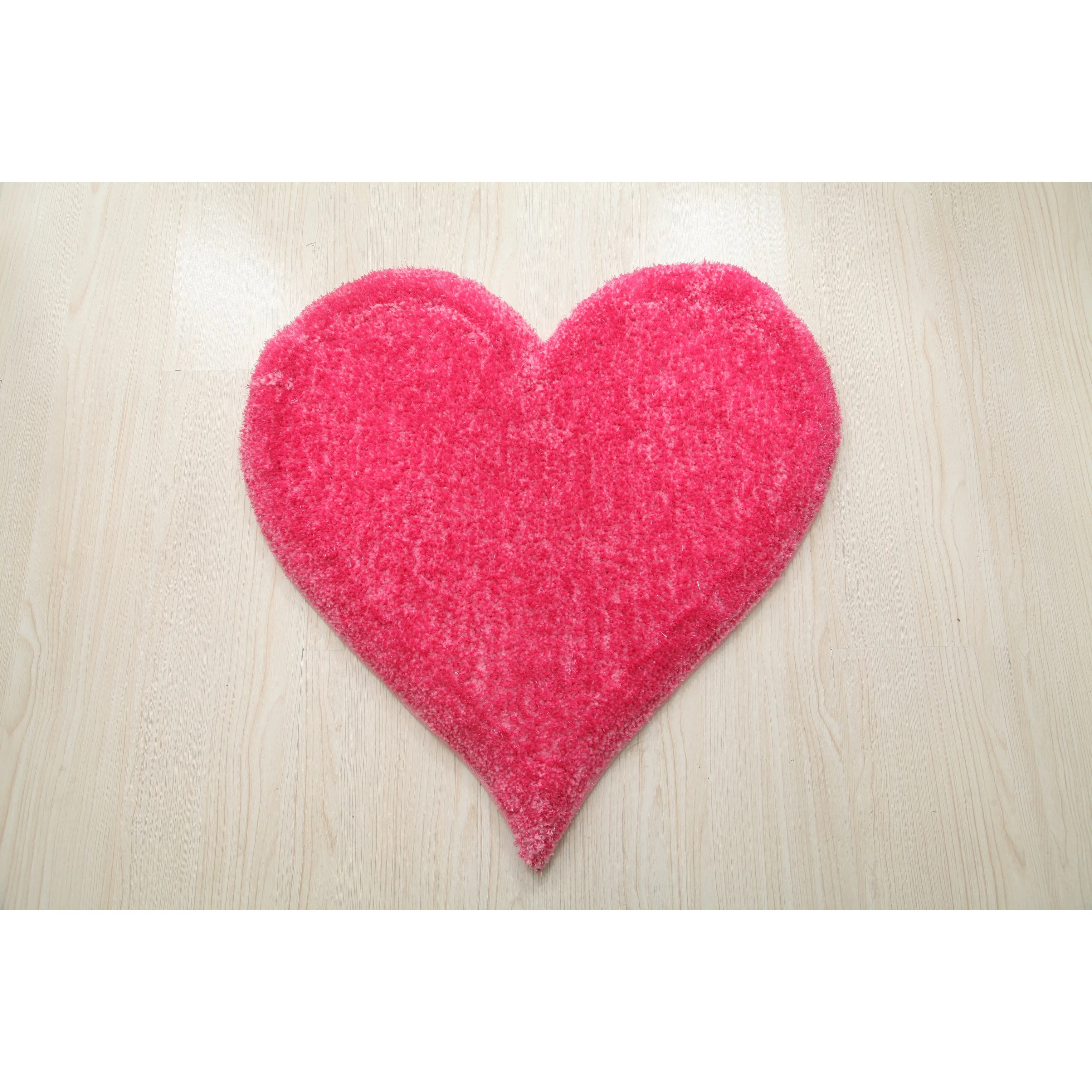 Hearts Collection Hand Woven Shag Area Rug - 24 x 24