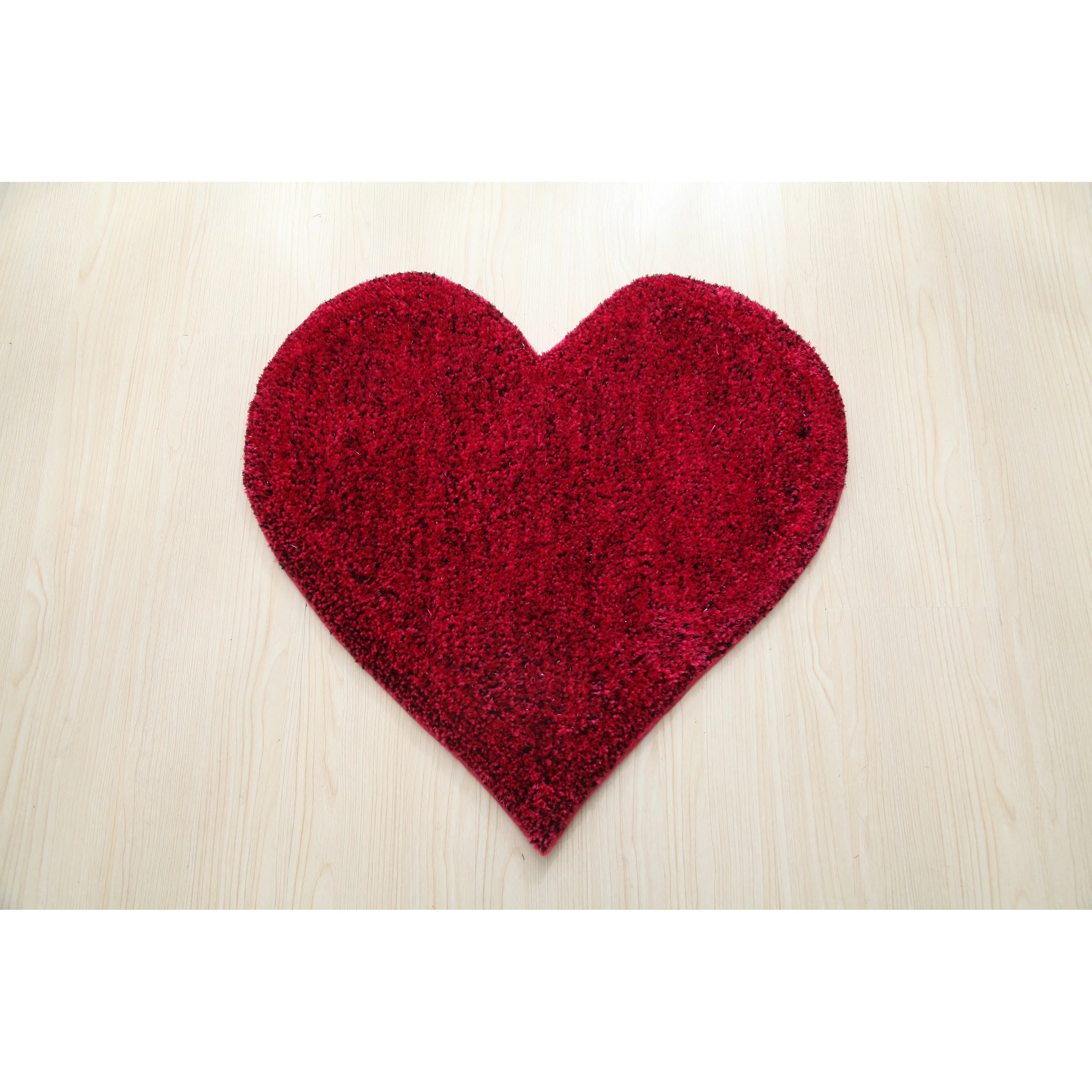 Hearts Collection Hand Woven Shag Area Rug - 24 x 24