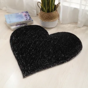 Hearts Collection Hand Woven Shag Area Rug - 24 x 24