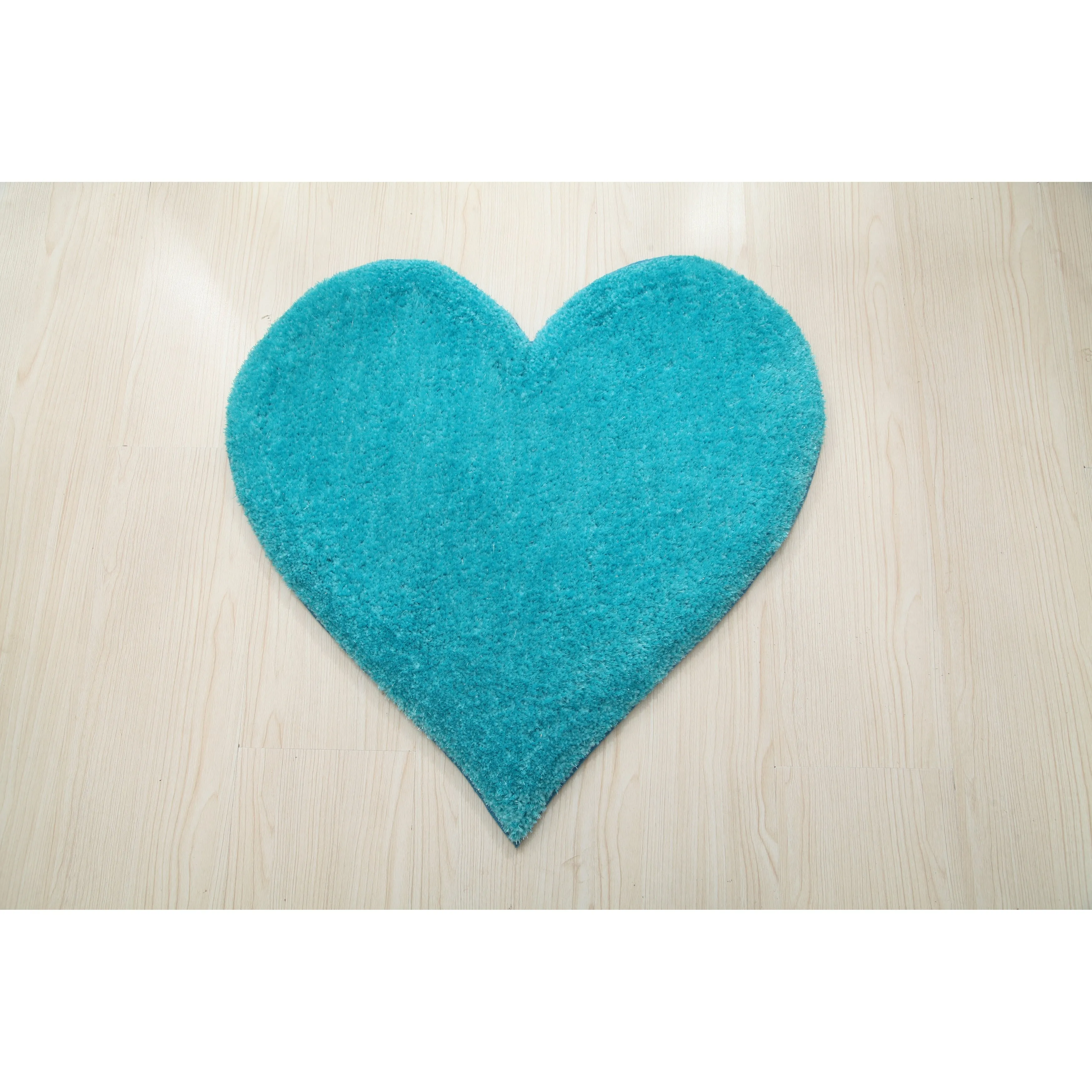 Hearts Collection Hand Woven Shag Area Rug - 24 x 24