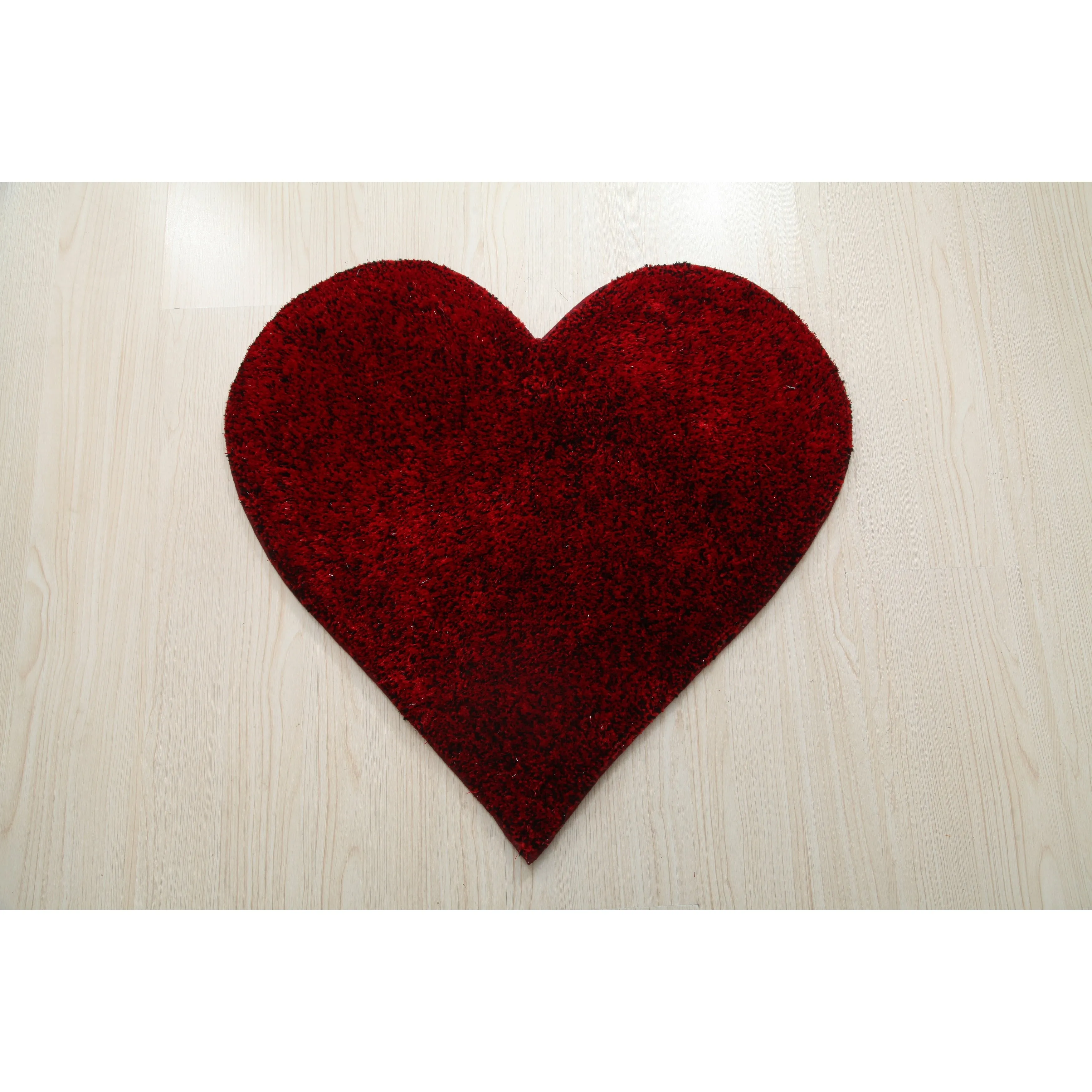 Hearts Collection Hand Woven Shag Area Rug - 24 x 24