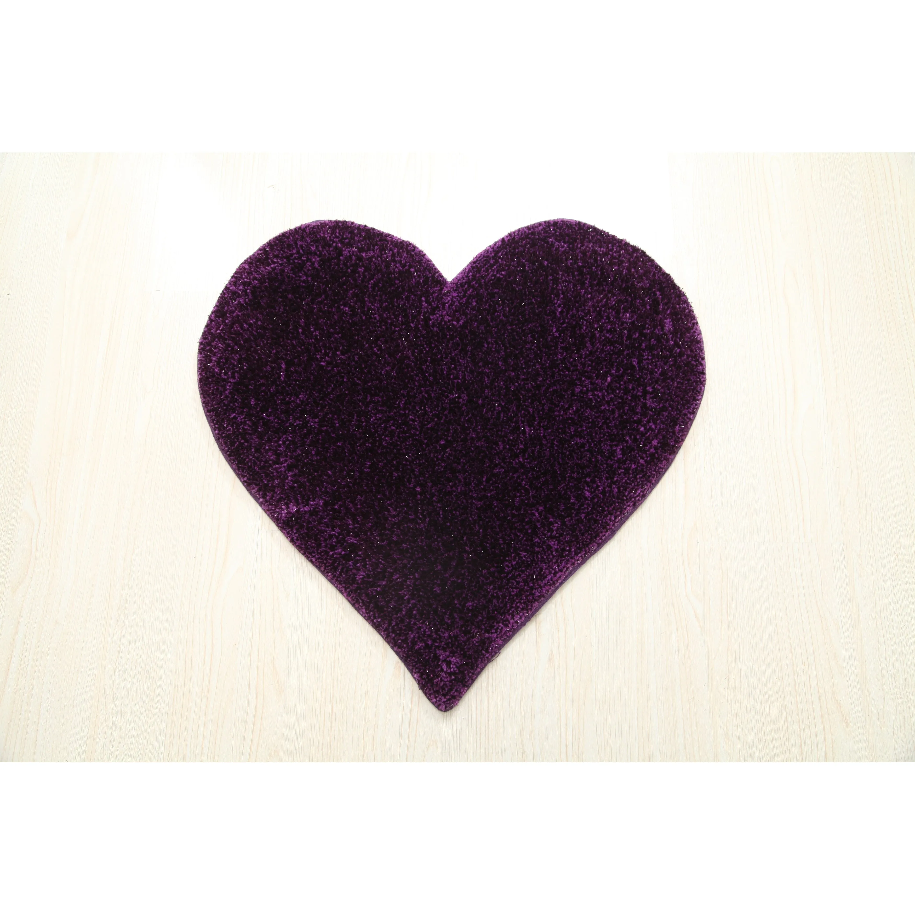 Hearts Collection Hand Woven Shag Area Rug - 24 x 24
