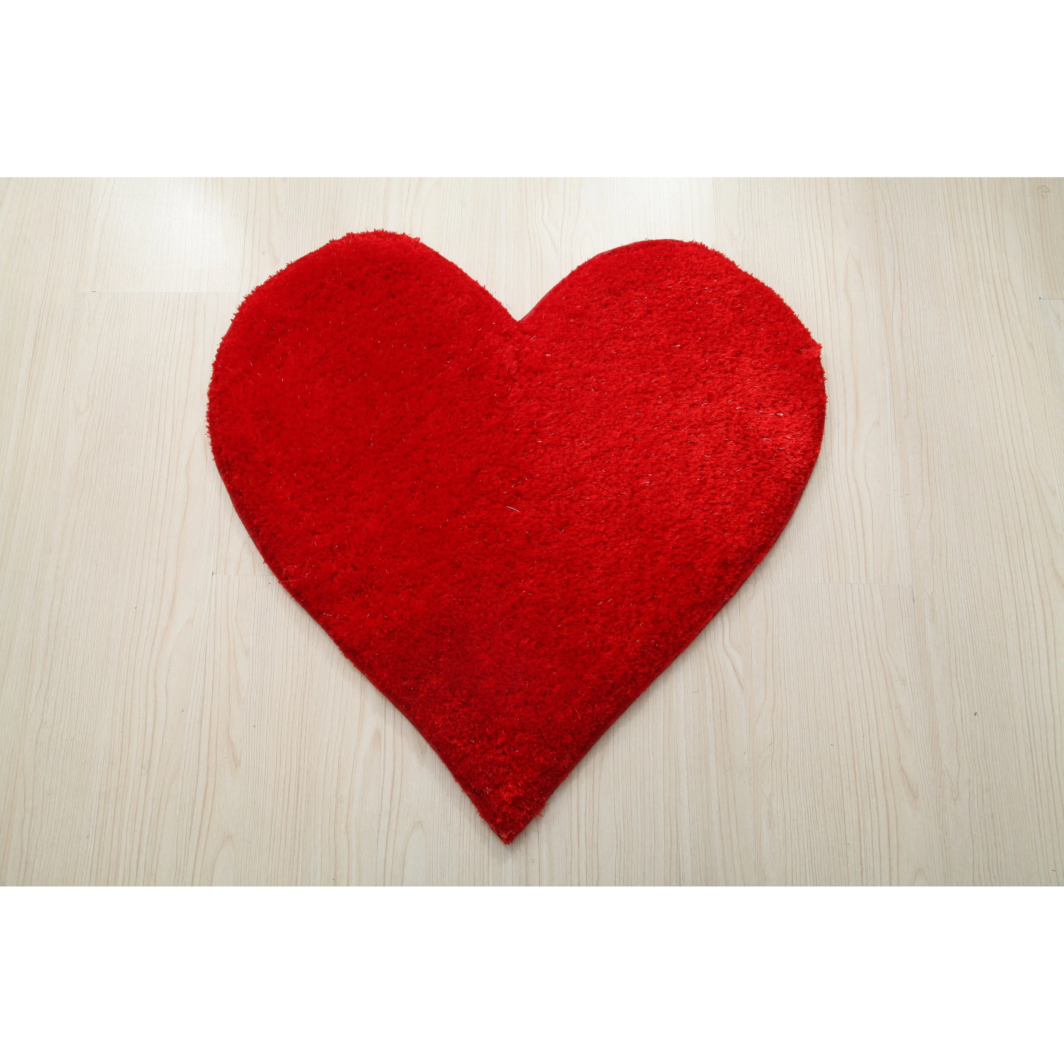Hearts Collection Hand Woven Shag Area Rug - 24 x 24