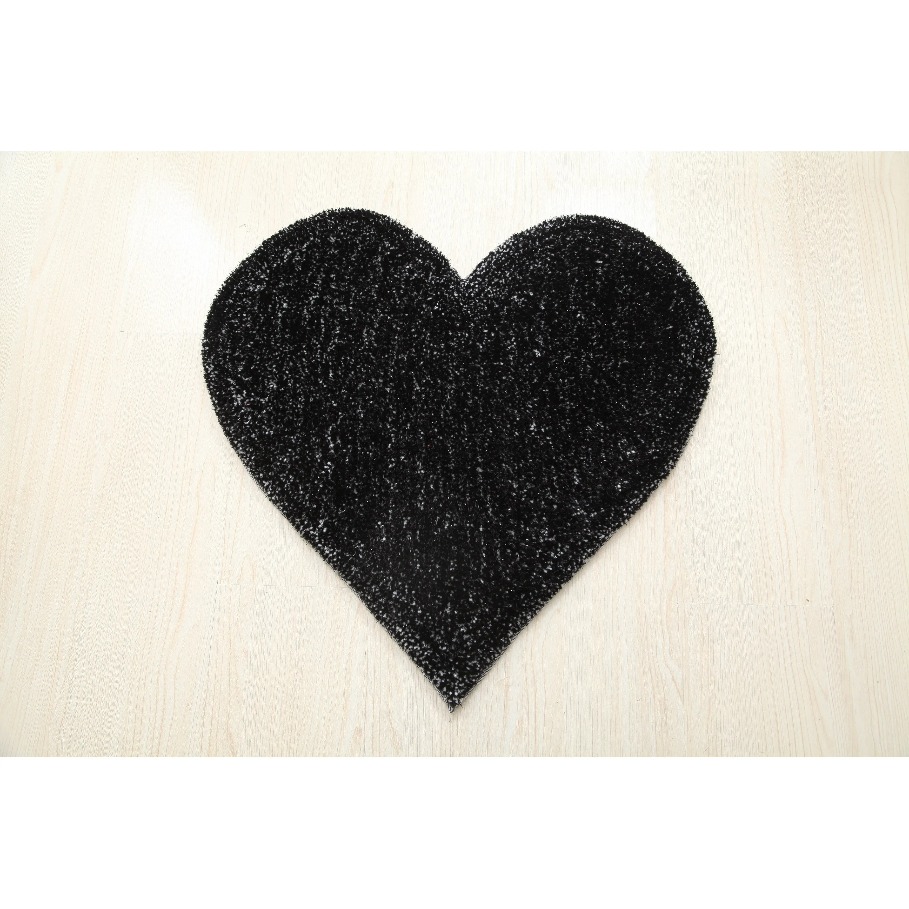 Hearts Collection Hand Woven Shag Area Rug - 24 x 24