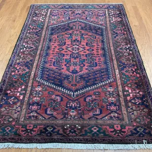 HERAT ORIENTAL Hand-knotted Tribal Hamadan Wool Rug - 4'8 x 7'8