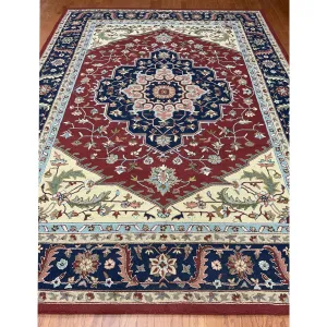 HERAT ORIENTAL Handmade Heriz Wool Rug - 8' x 11'