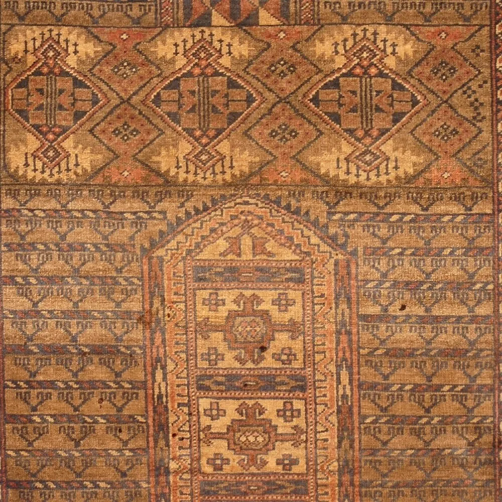 HERAT ORIENTAL Handmade One-of-a-Kind Balouchi 1940's Wool Rug - 3'1 x 4'9