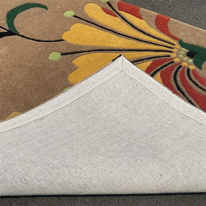 HERAT ORIENTAL Handmade Tibetan Geometric Floral Wool Rug