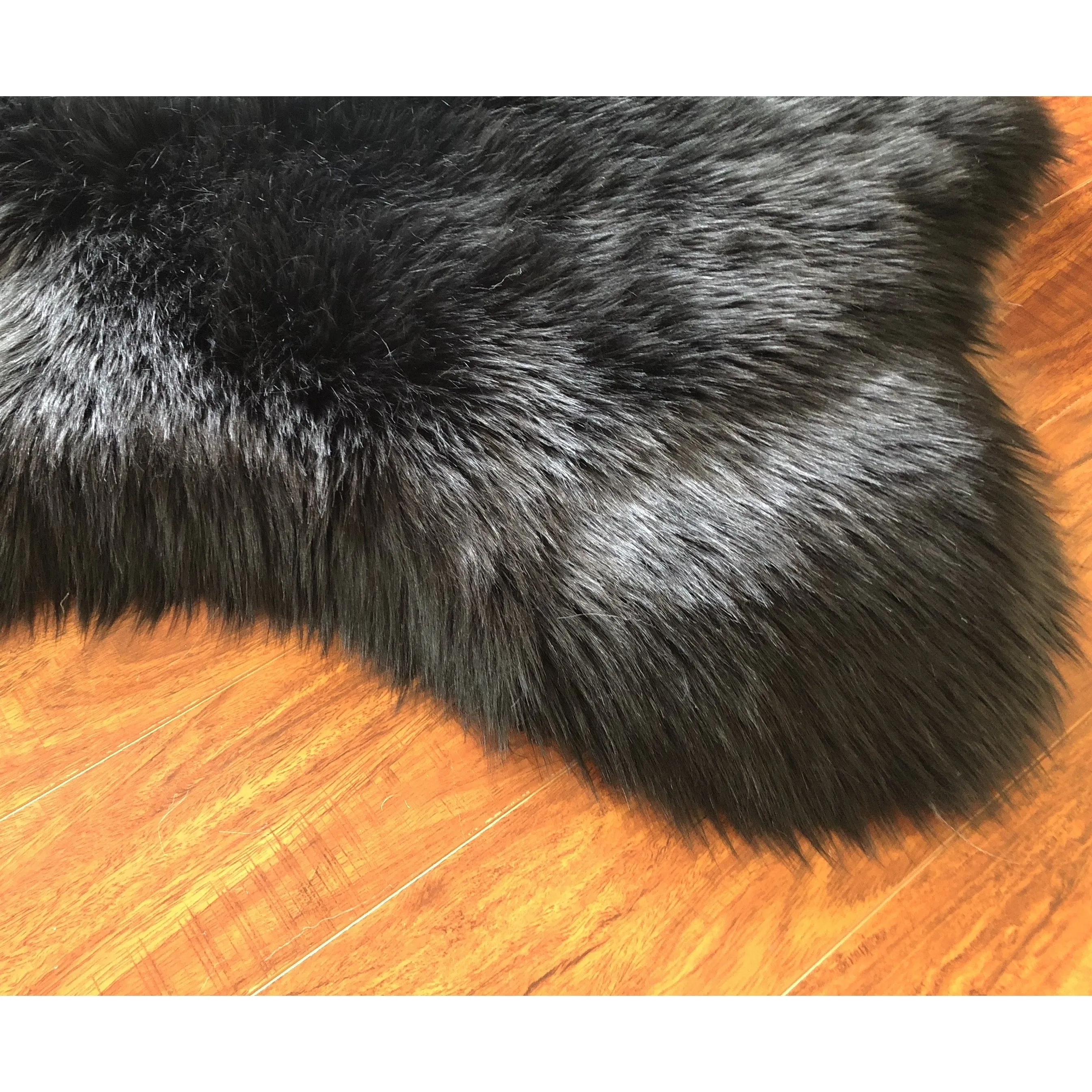 Highland Select Natural Long Wool Sheepskin 4 Pelt Shag Rug - 3'6 x 5'6